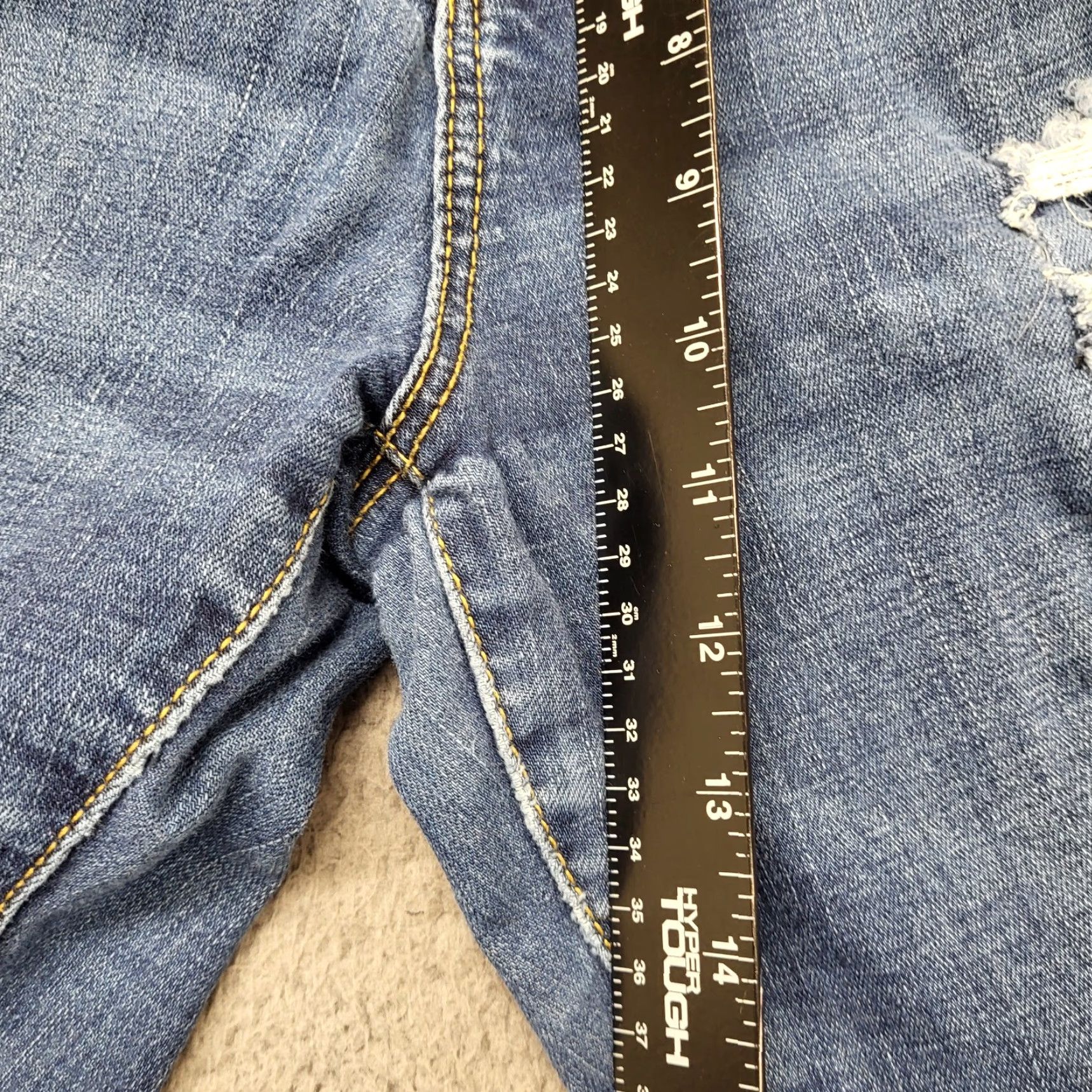 Vintage VINTAGE: NoBo Jeans Womens Size 13 Distressed Jeans Stretch High Rise Tapered Denim 28x26 Size 34" / US 12 / IT 48 - 6 Thumbnail