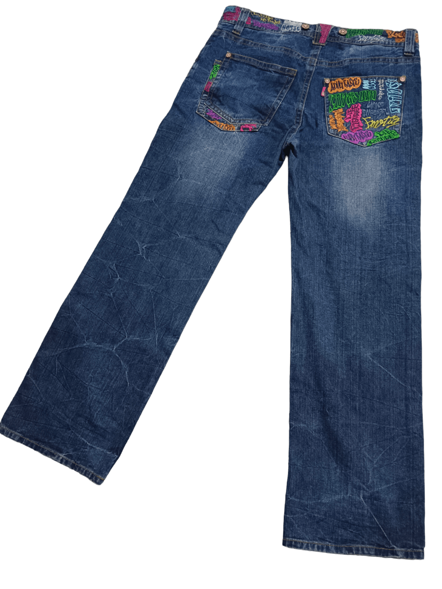 Japanese Brand Original Jeans By Emotion Embroidery Denim Size US 34 / EU 50 - 4 Thumbnail