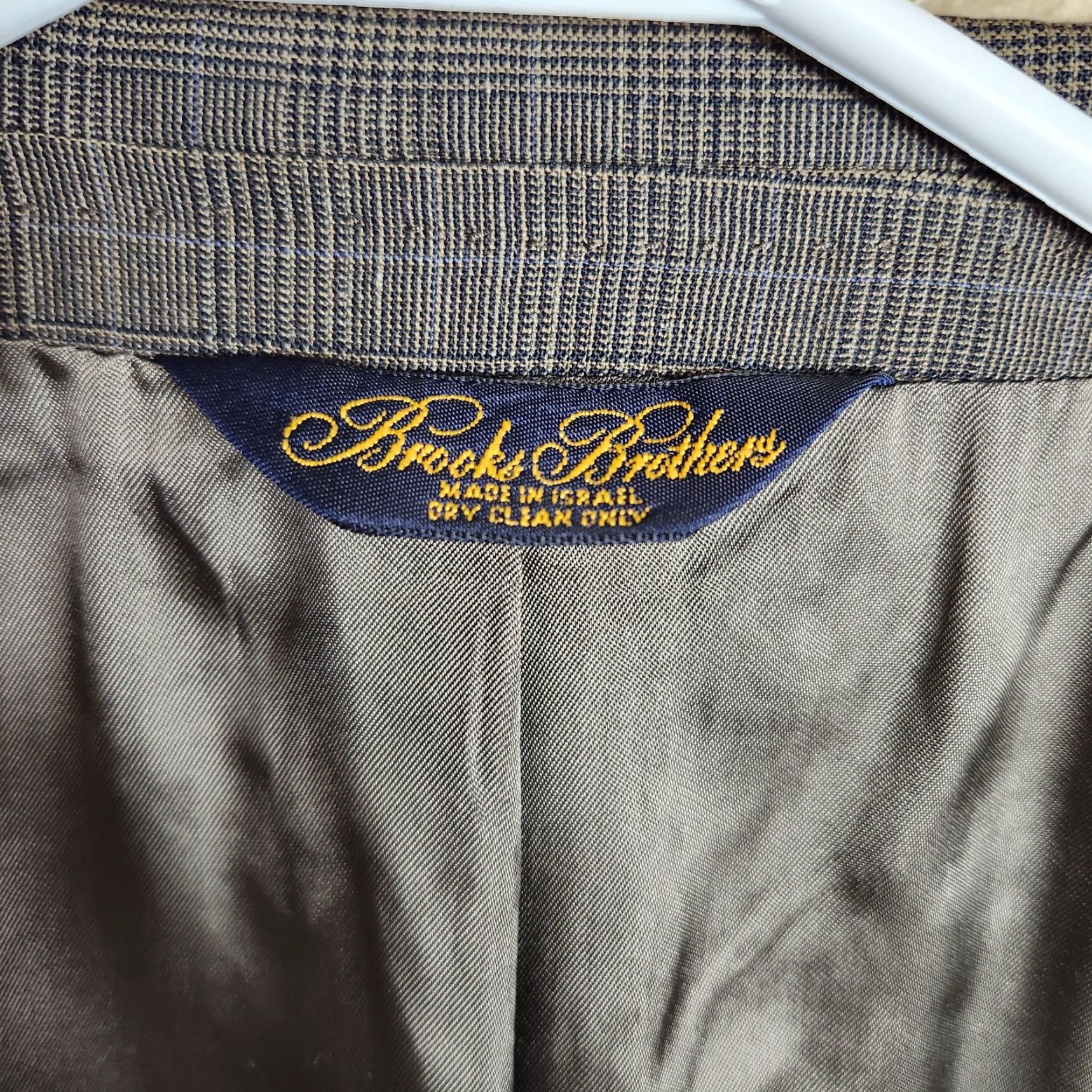 Brooks Brothers Brooks Brothers Mens Brooksease Wool Gray Glen Plaid 2 Button Blazer-Size 44L Size 44R - 6 Thumbnail