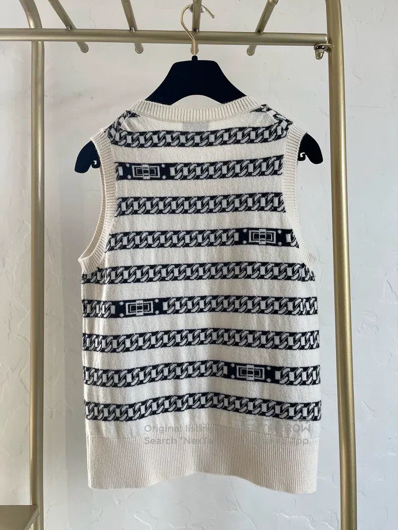 Chanel Chanel Chain striped vest Size XS / US 0-2 / IT 36-38 - 2 Thumbnail
