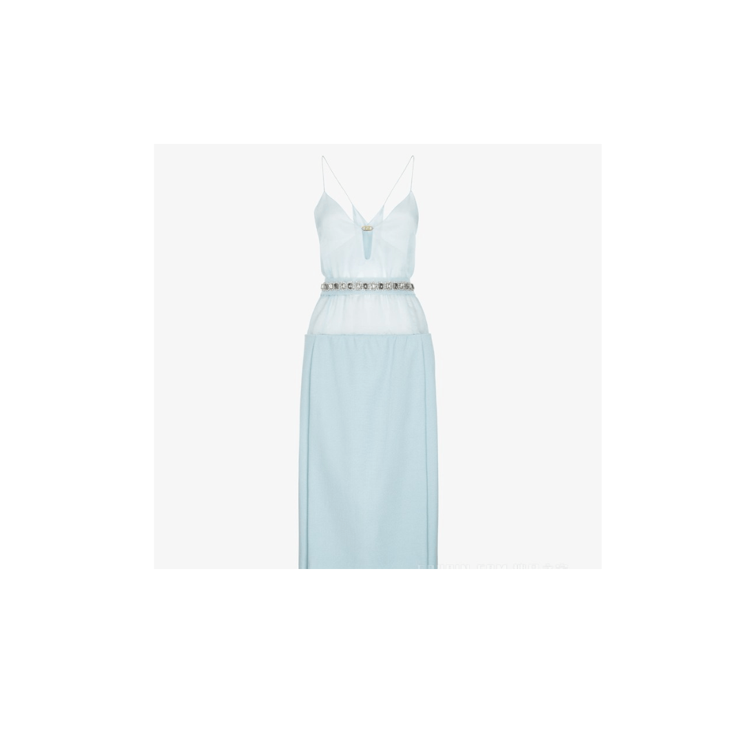 Fendi o1s1wg111224 Dress in Light Blue Size M / US 6-8 / IT 42-44 - 1 Thumbnail
