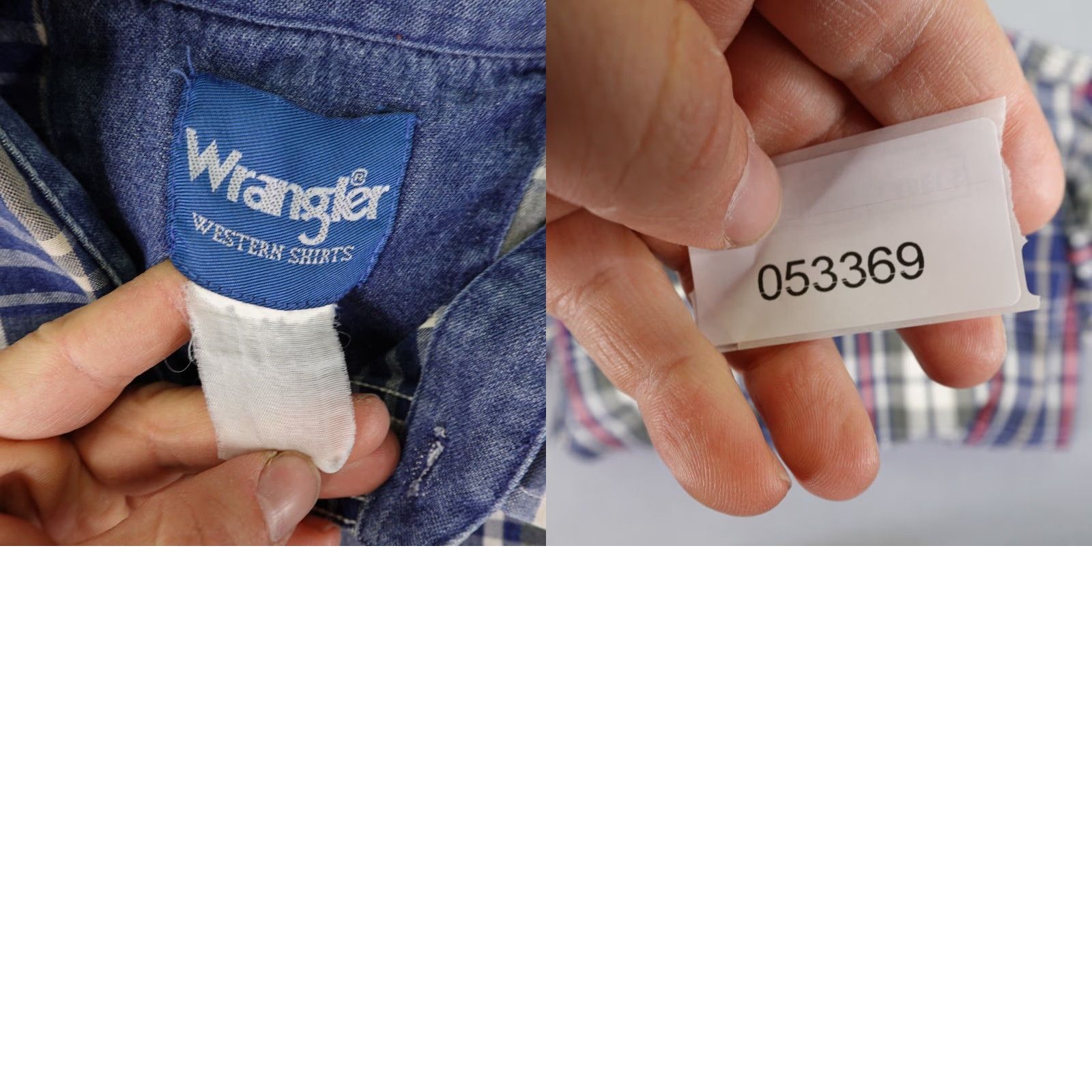 Wrangler VINTAGE Wrangler Men's Shirt XL Blue White Red Plaid Western Western Cowboy Outdoor Casual Workwear Button-Up Twill Size US XL / EU 56 / 4 - 8 Thumbnail