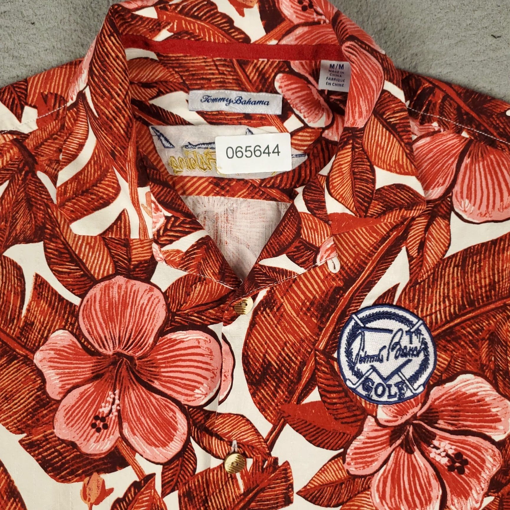 Tommy Bahama Tommy Bahama Shirt Mens M Red Floral Silk Hawaiian Button-Up Shirt Size US M / EU 48-50 / 2 - 2 Thumbnail