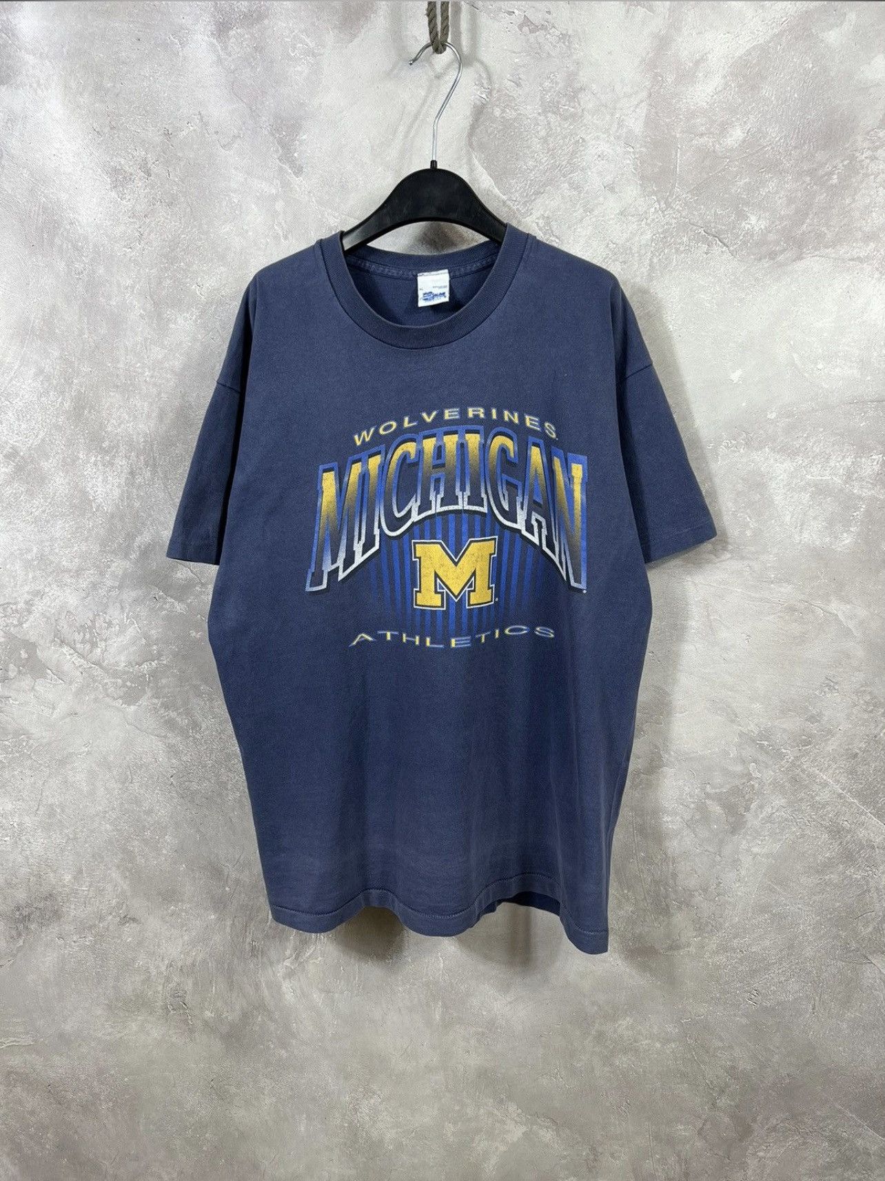 Salem Sportswear Vintage 90s Salem x Wolverines Michigan Single Stitch Tee Size US XL / EU 56 / 4 - 1 Thumbnail