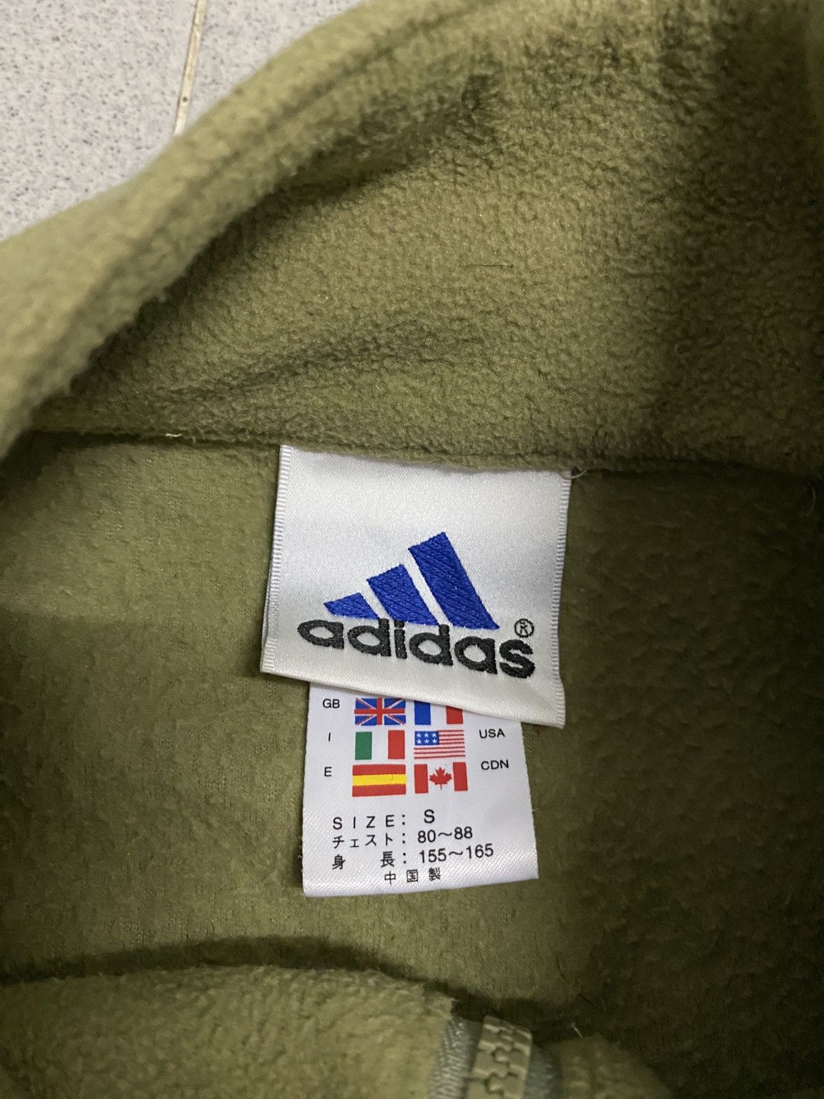 Adidas × Vintage Vintage Adidas Fleece Zipper Jacket Size US S / EU 44-46 / 1 - 5 Thumbnail