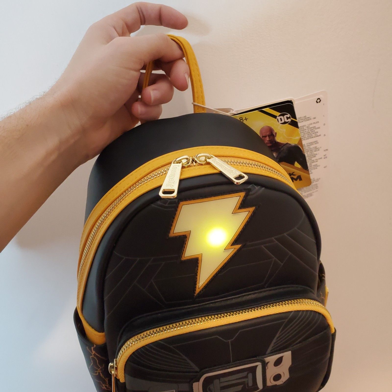 DC Comics NWT Loungefly x DC Comics Black Adam Light Up Mini Backpack Size ONE SIZE - 4 Thumbnail