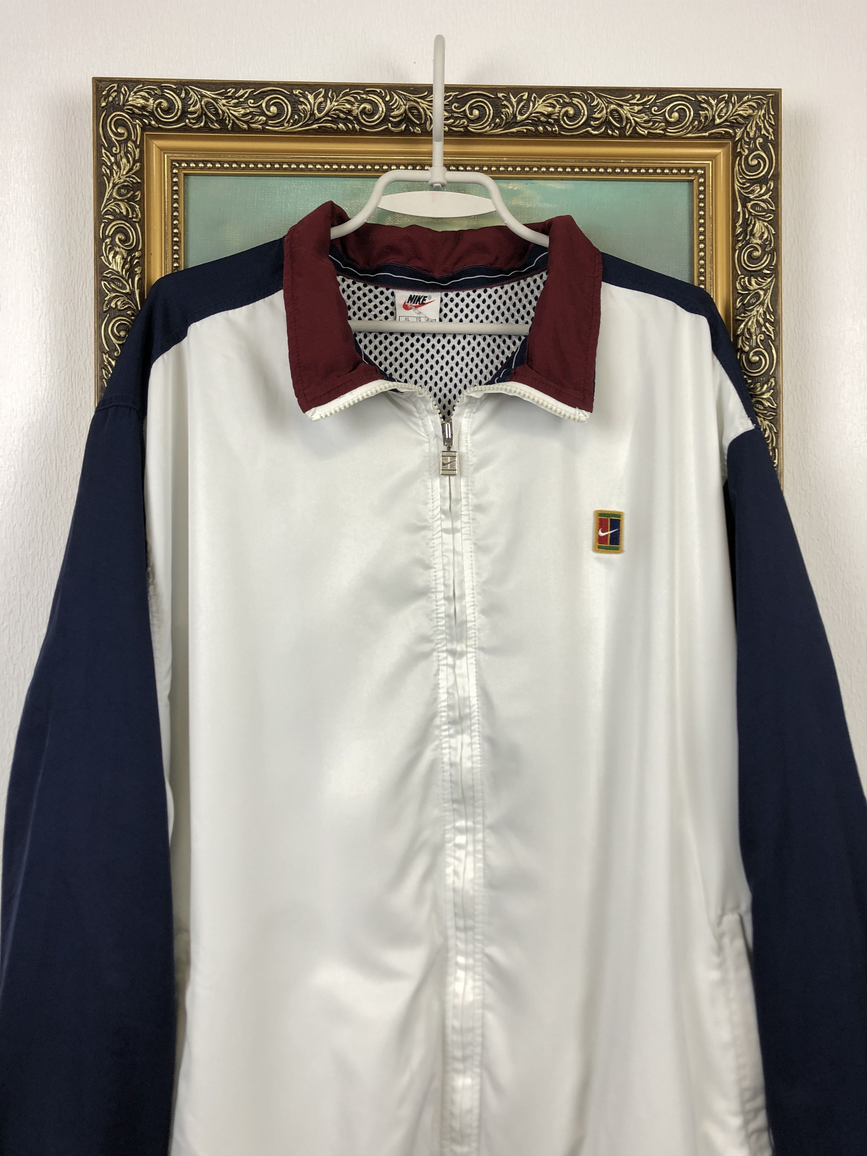 Nike Vintage Nike Court Track Top Jacket Agassi Rare Swoosh Size US XL / EU 56 / 4 - 2 Thumbnail