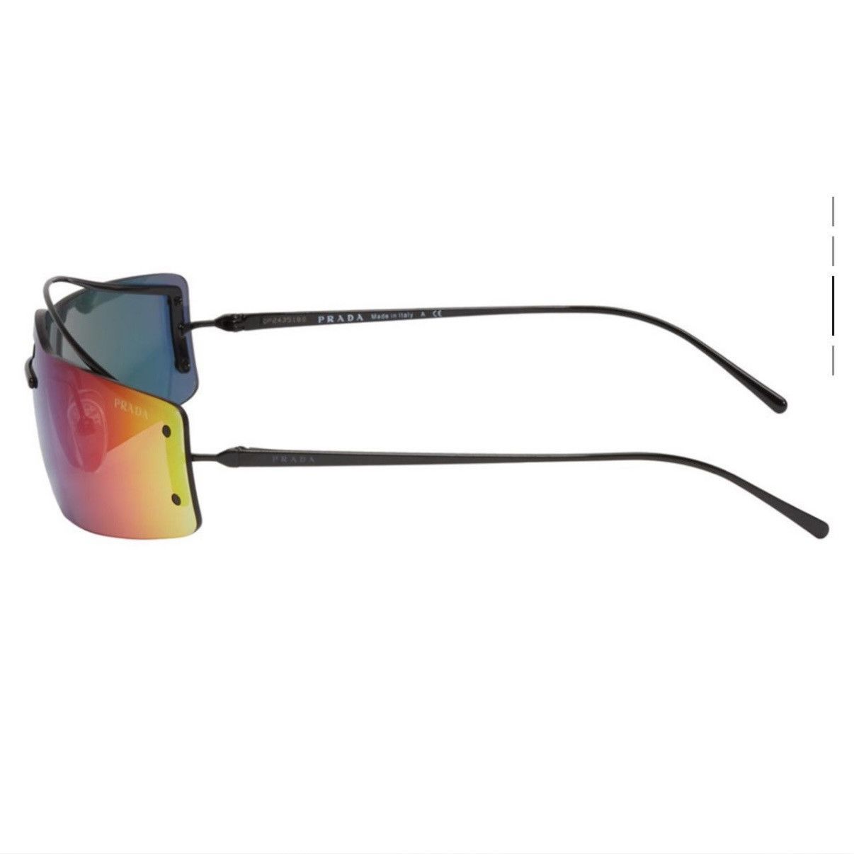 Prada Prada black gradient futuristic sunglasses Size ONE SIZE - 3 Thumbnail