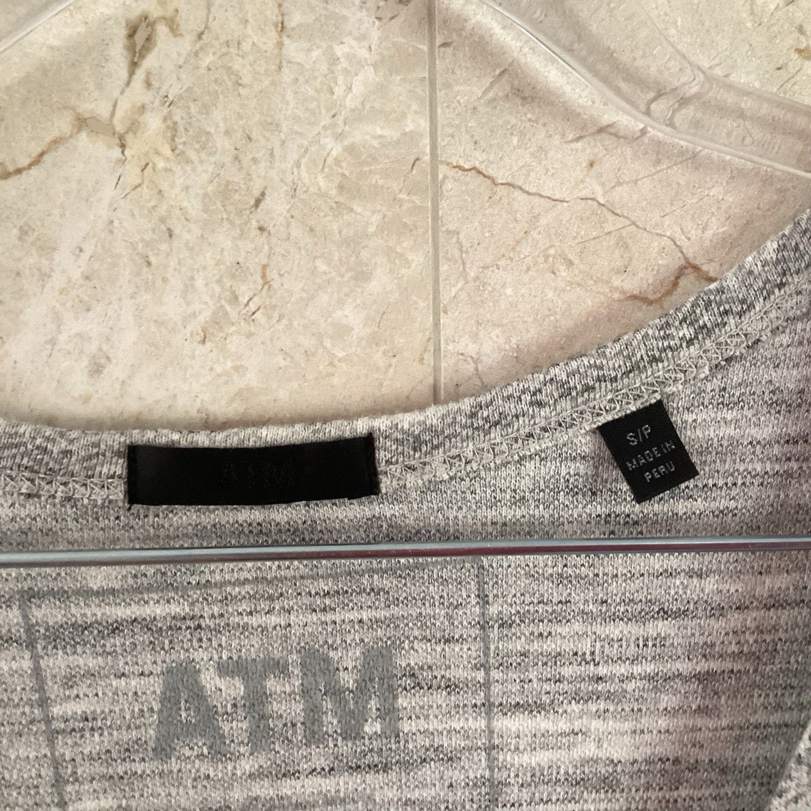 ATM ATM T-Shirt Dress, Gray V-Neck, Minimalist Lagenlook Small Size S / US 4 / IT 40 - 3 Thumbnail