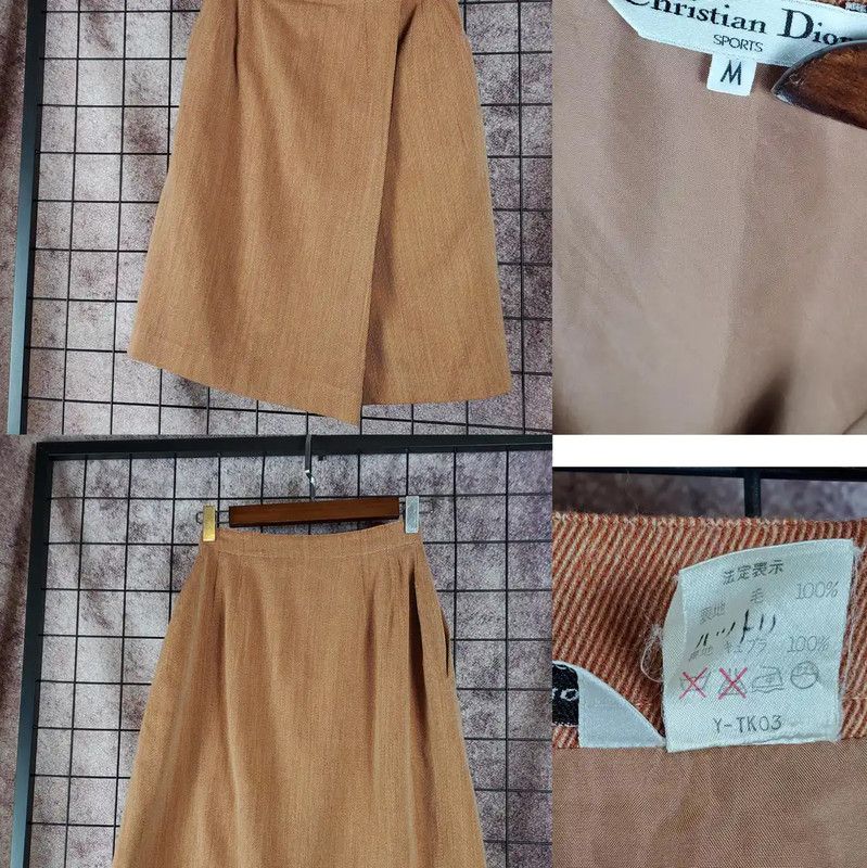 Dior Dior A-line Wool Skirt in Orange 0089 Size 23" - 1 Thumbnail