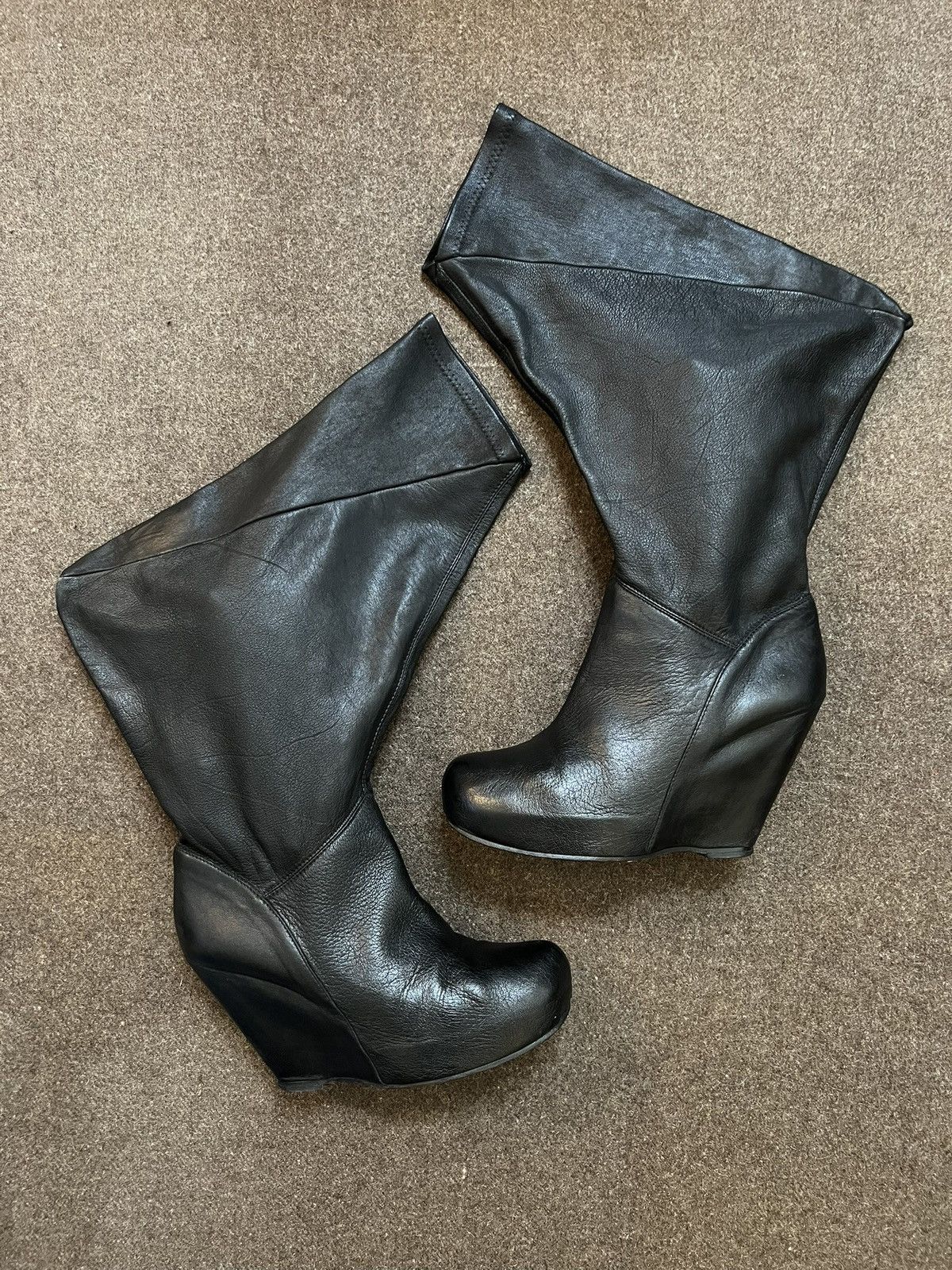 Rick Owens Rick Owens FW09 Volume Wedge Boots Size US 6.5 / IT 36.5 - 1 Thumbnail