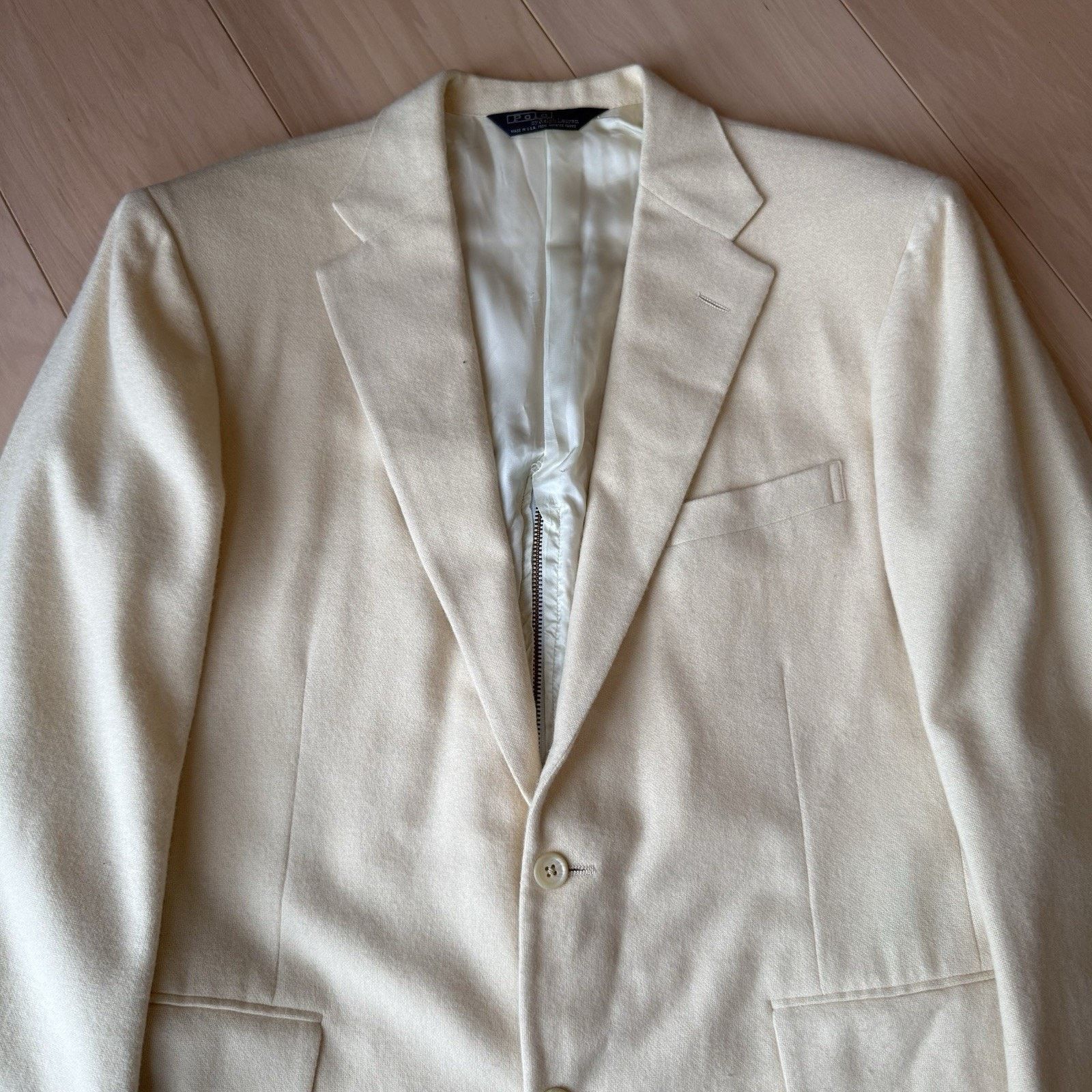 Polo Ralph Lauren × Vintage Vintage Polo Ralph Lauren Cashmere Blazer 40R Minimalist Size 40R - 3 Thumbnail
