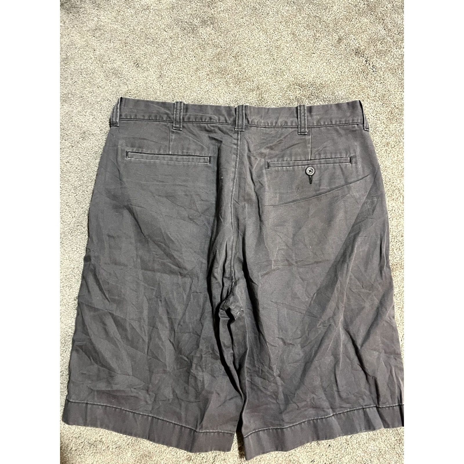 J.Crew J.Crew Shorts Mens 33 Gray Vintage Chino Casual Preppy Flat Front School Size US 33 - 2 Thumbnail