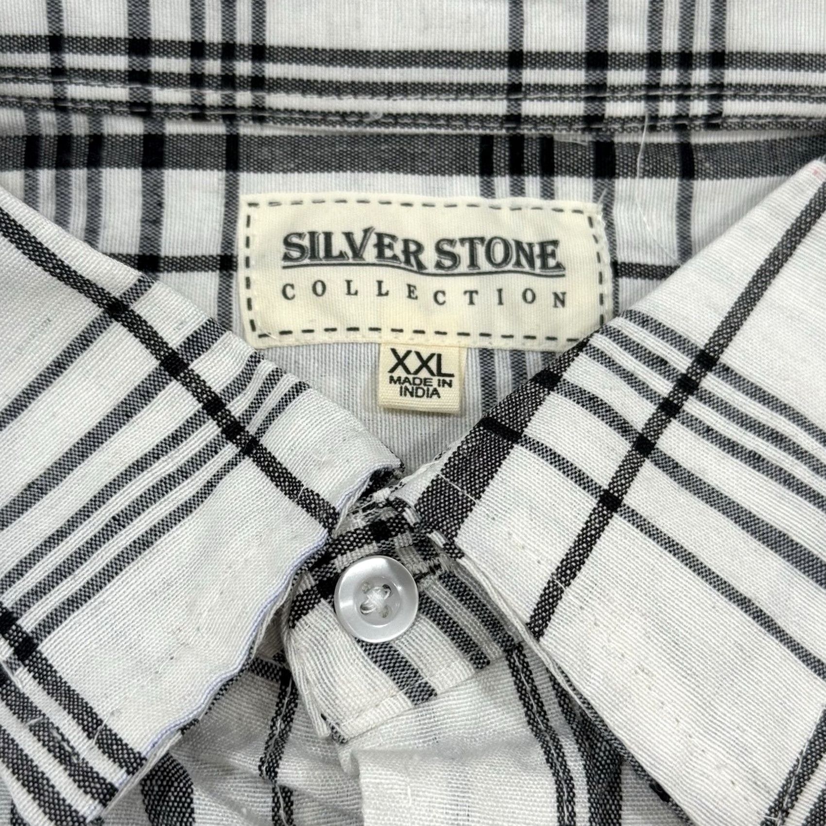 Vintage Silverstone Collection Western Plaid Oxford Button Down Canvas Shirt Men’s 2XL Size US XXL / EU 58 / 5 - 4 Thumbnail