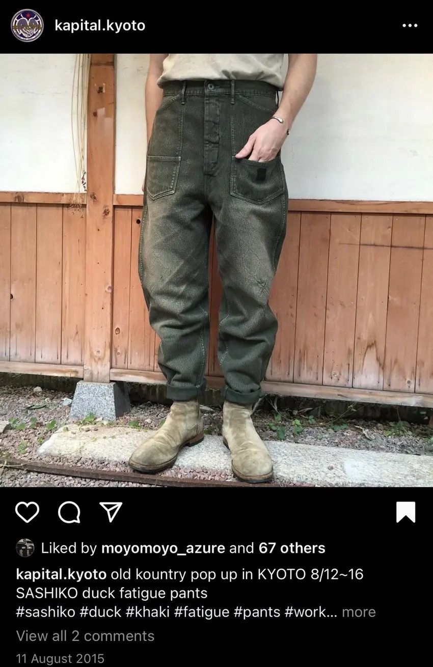 Kapital Kapital Kountry Sashiko Duck Fatigue Denim Pants Size US 30 / EU 46 - 20 Thumbnail