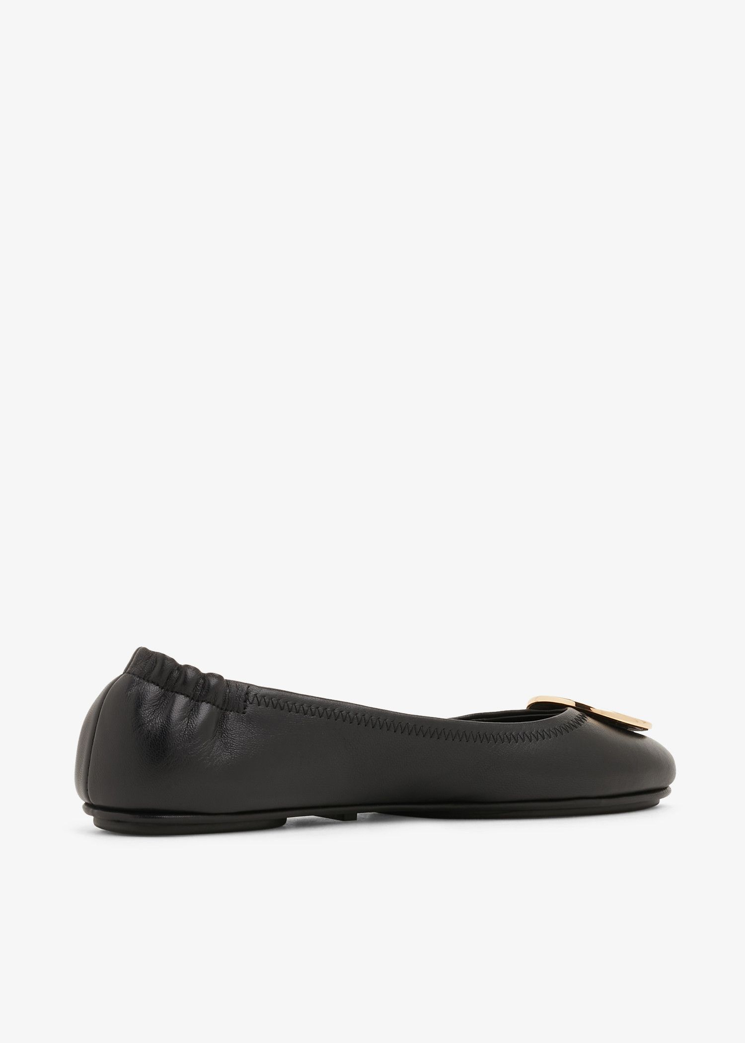 Tory Burch o1s22i1n1024 Leather Flats in Black Size US 10 / IT 40 - 4 Thumbnail
