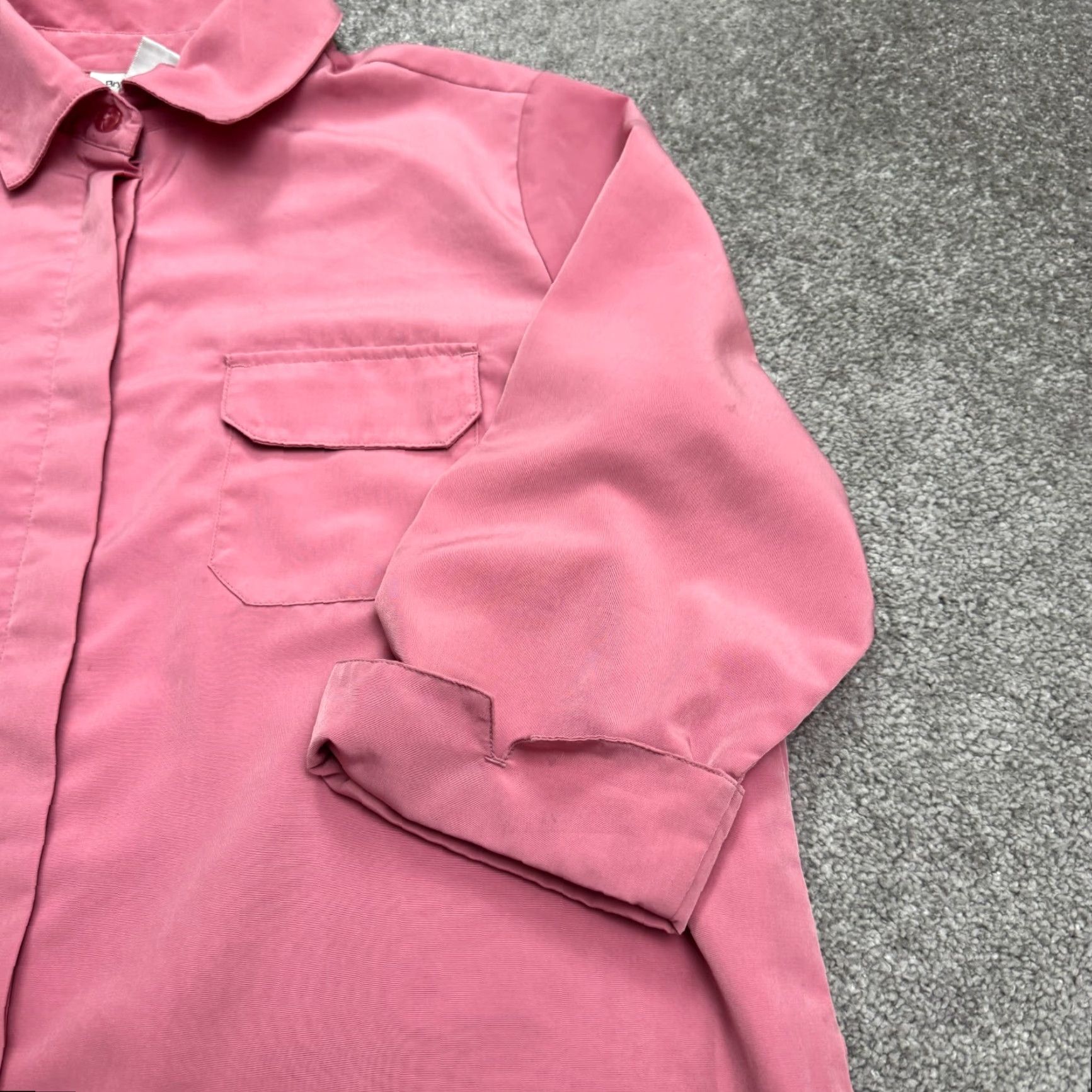 Vintage Brylane Y2K Hidden Button Down Shirt Sress Womens 16W Plus Dusty Pink Classic Size XXL / US 16-18 / IT 52-54 - 6 Thumbnail