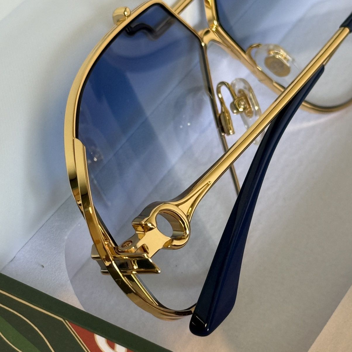 Casablanca Casablanca Stainless Steel Pilot Sunglasses Blue Tint Size ONE SIZE - 2 Thumbnail