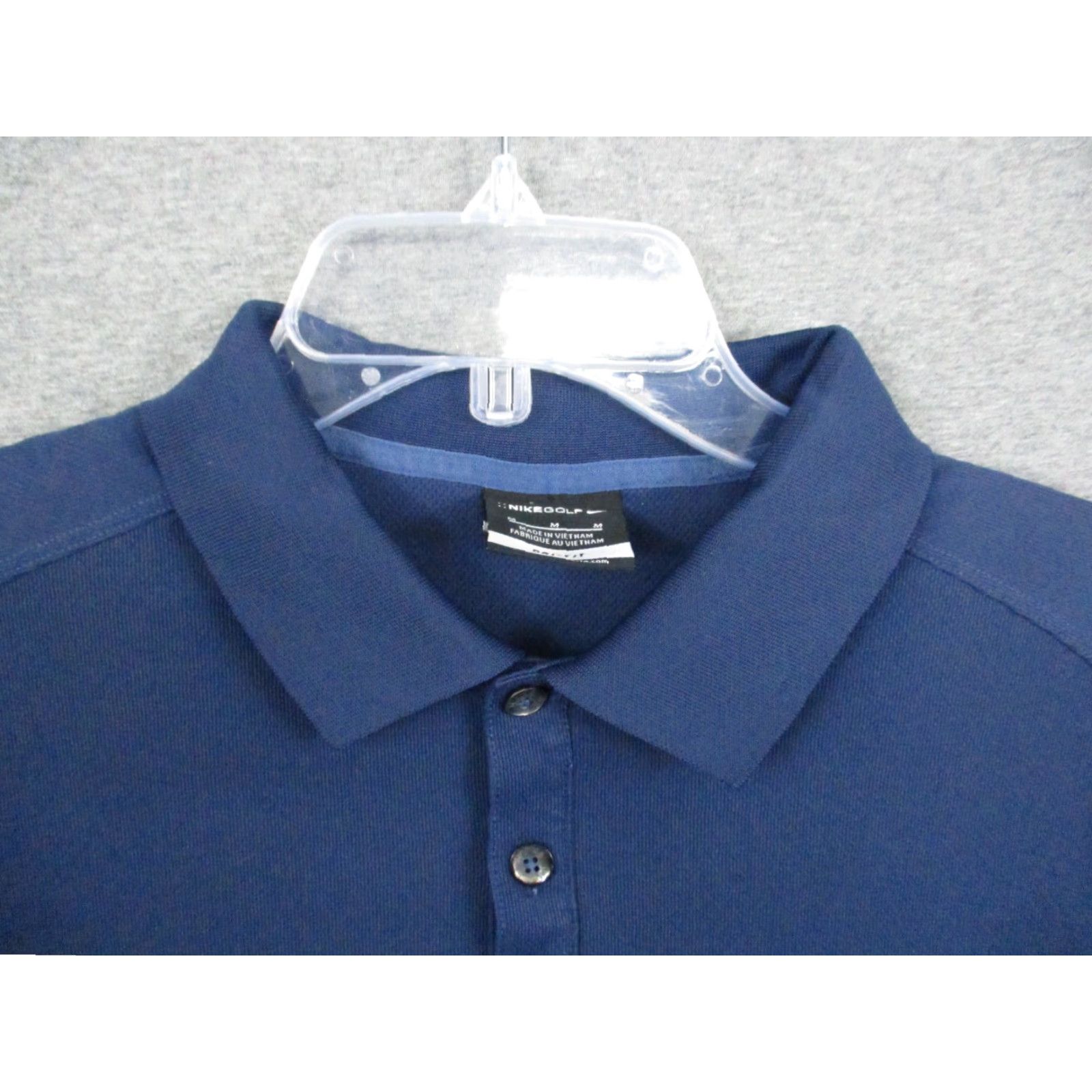 Nike Nike Golf Polo Shirt M Men's Navy Blue Embroidered Swoosh Logo Fit Dry Regular Short Sleeve 100% Polyester Nike Dri-Fit Logo Golf Value? Size US M / EU 48-50 / 2 - 2 Thumbnail
