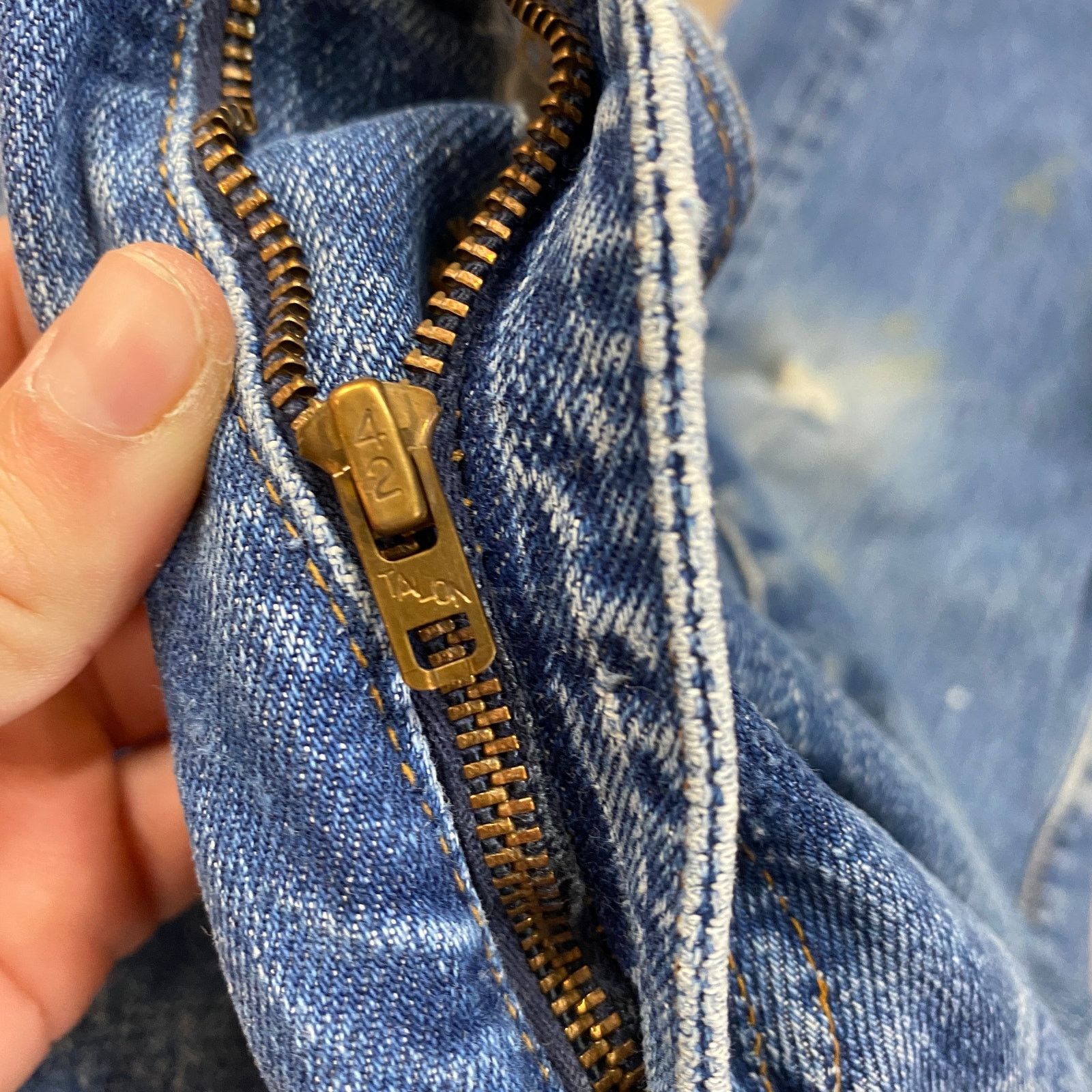 Levi's × Vintage VTG 70s Levi's 505 Redline Selvedge Talon 42 Jeans 22x26 Size 22" - 11 Thumbnail