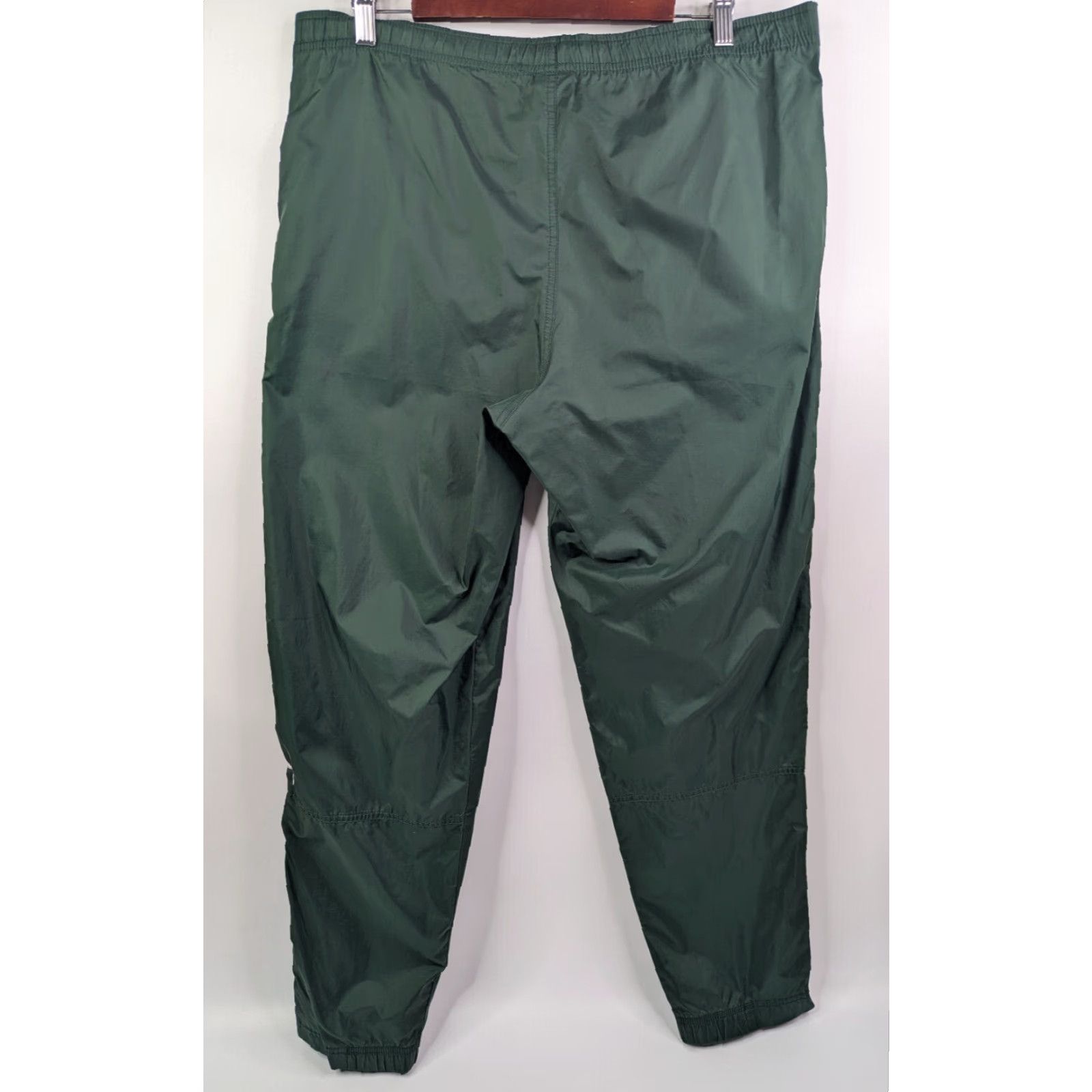 Nike VINTAGE Nike Track Pants Mens S Green Nylon Ankle Zipper Windbreaker Baggy Size US 29 - 5 Thumbnail