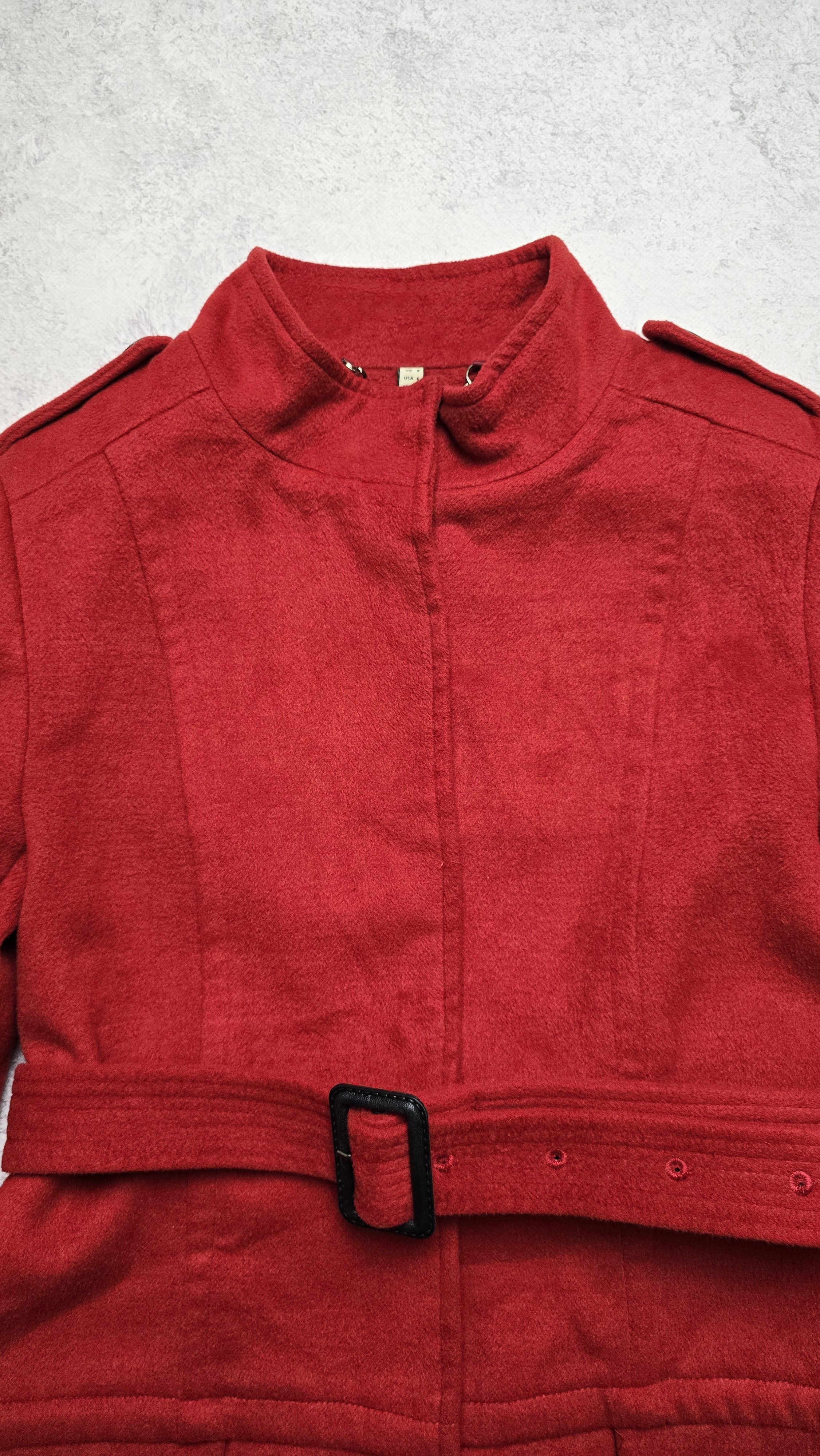 Burberry Burberry Women's Red Wool Belted Coat Size S / US 4 / IT 40 - 15 Thumbnail