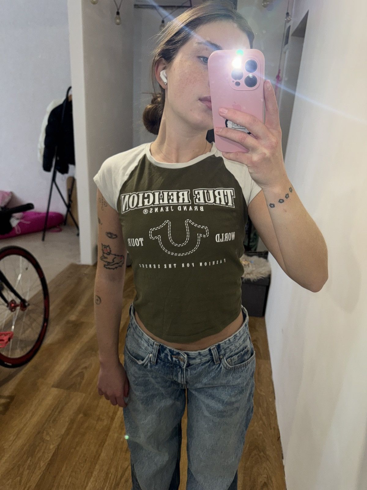 True Religion VINTAGE TRUE RELIGION CROPPED TEE Size S / US 4 / IT 40 - 1 Thumbnail