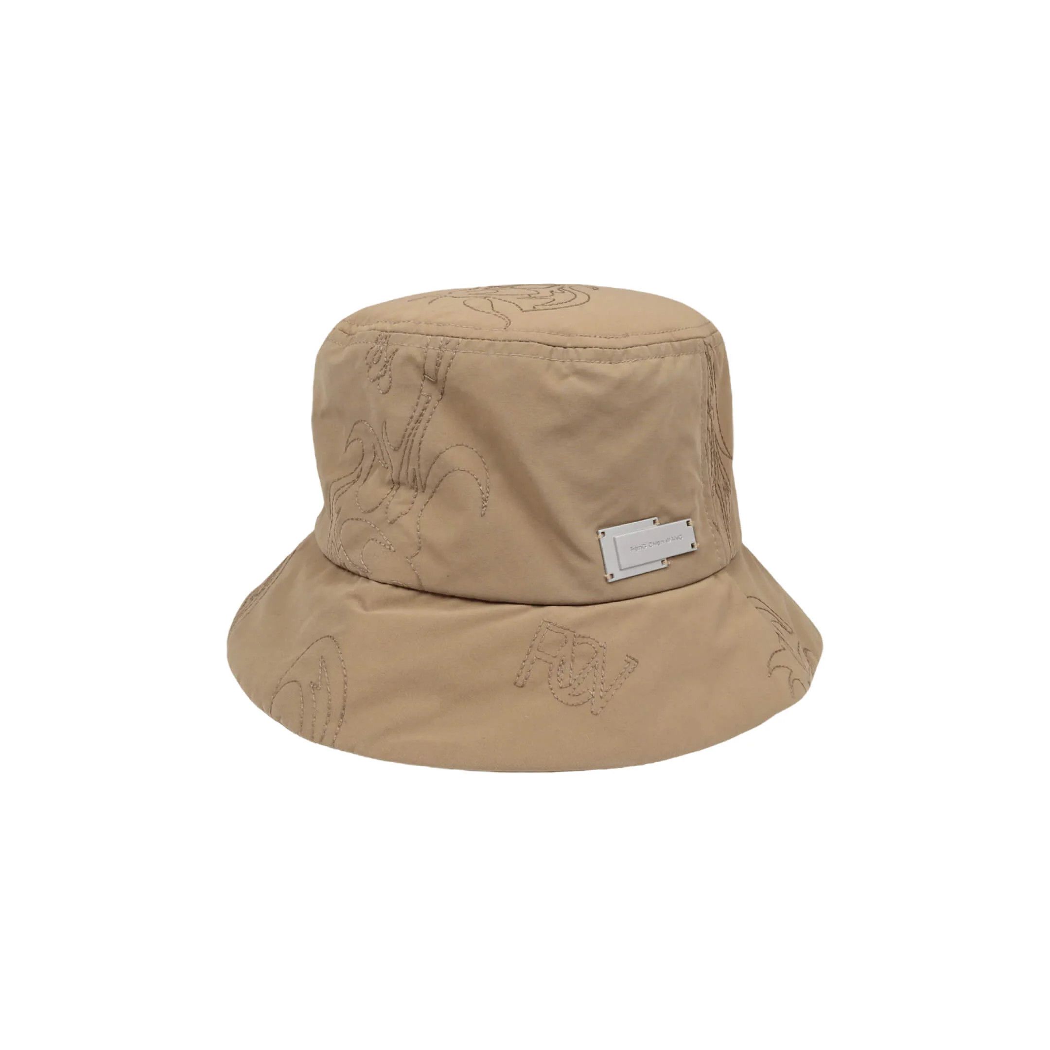 o1mle0424 Size: OS Quilted Bucket Hat in Beige