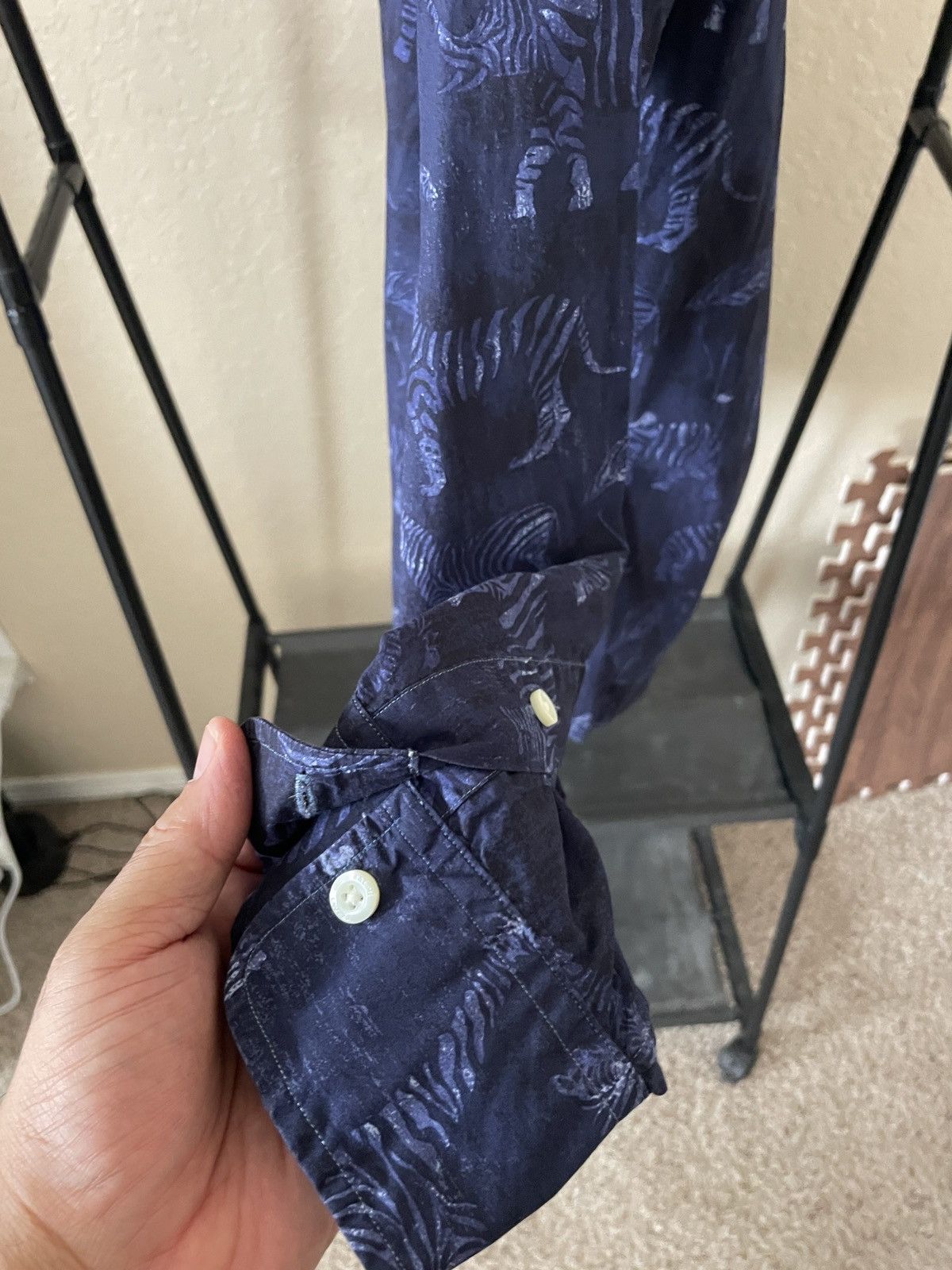 Polo Ralph Lauren African Safari Indigo Blue Cotton shirt nwt 168.00 Size US M / EU 48-50 / 2 - 4 Thumbnail