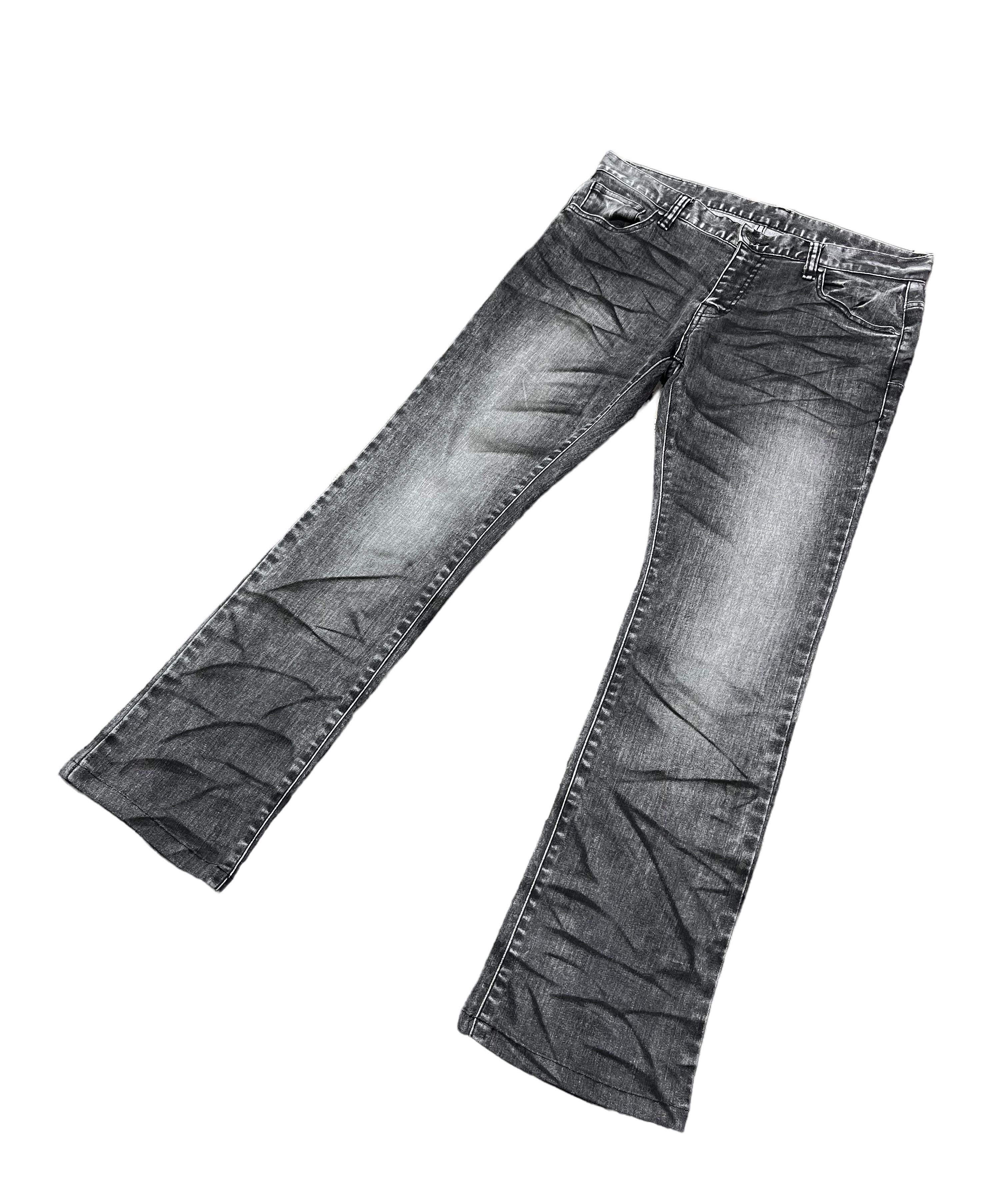 Fragment Design × Tornado Mart × Vintage FYE 90’s TORNADO MART Smoke Clawmark Whisker Stretch Denim Size US 32 / EU 48 - 5 Thumbnail