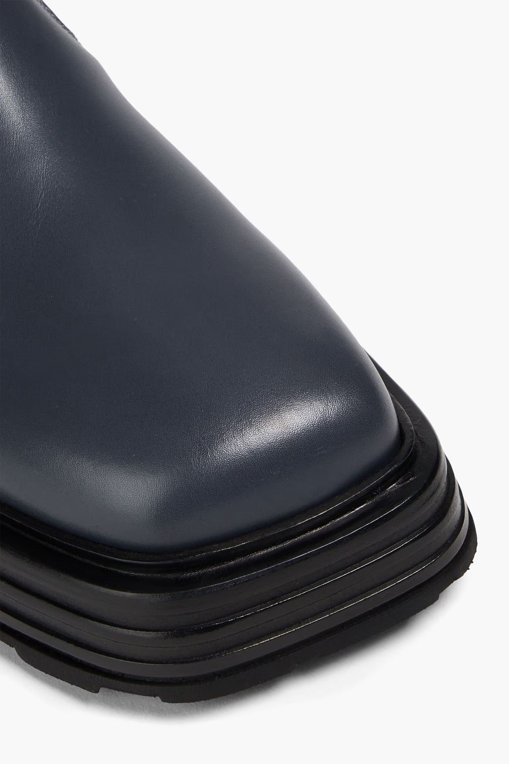 Jil Sander o1y1124 Leather Chelsea Boots in Midnight Blue Size US 7 / EU 40 - 2 Thumbnail