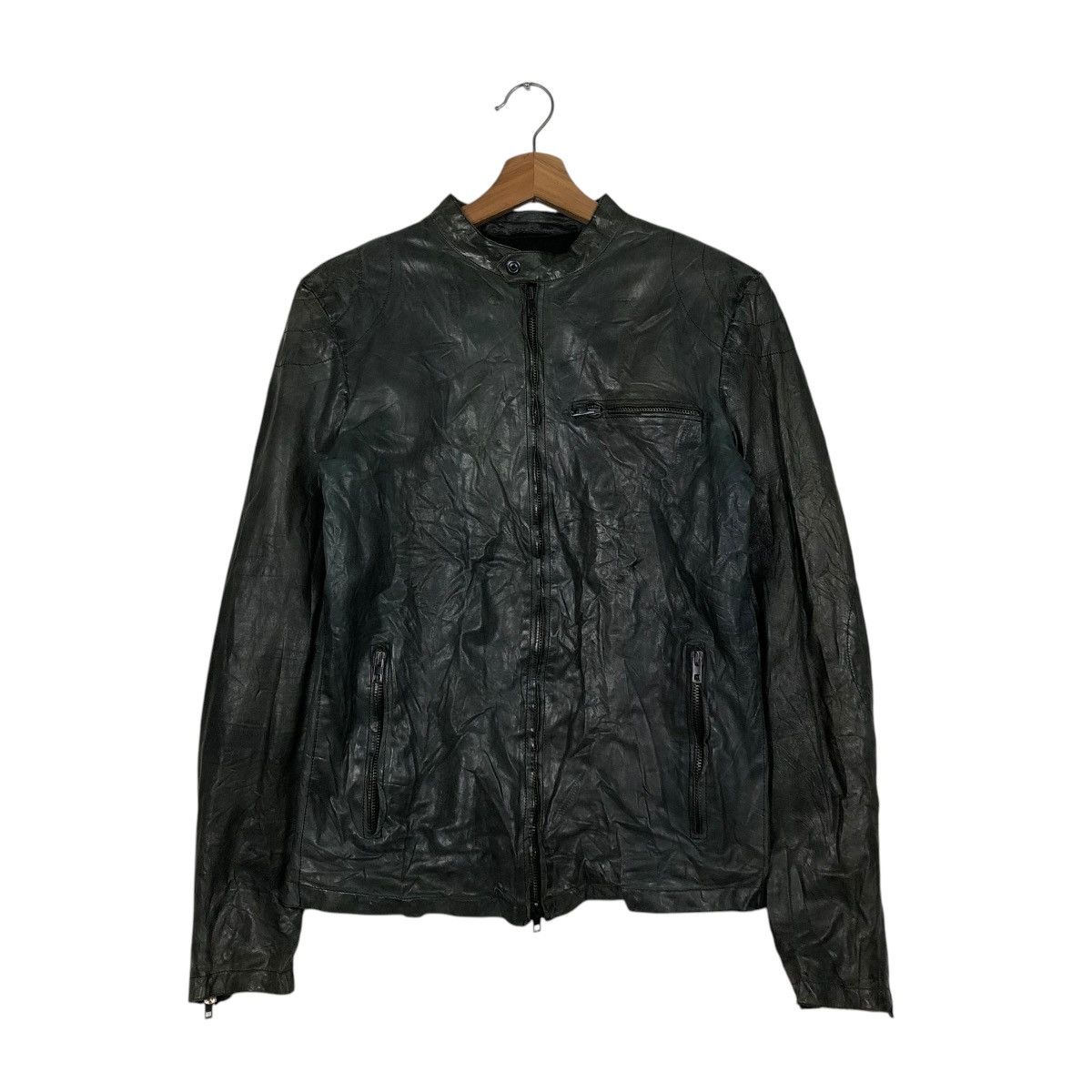 Vera Pelle 🔥CROPPED LEATHER BIKER JACKET BONDAGE SALVATORE SANTORA Size US S / EU 44-46 / 1 - 3 Thumbnail