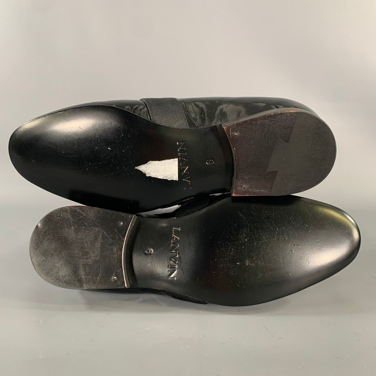 Lanvin LANVIN Size 6 Black Patent Leather Slip On Loafers Size US 6 / EU 39 - 6 Thumbnail