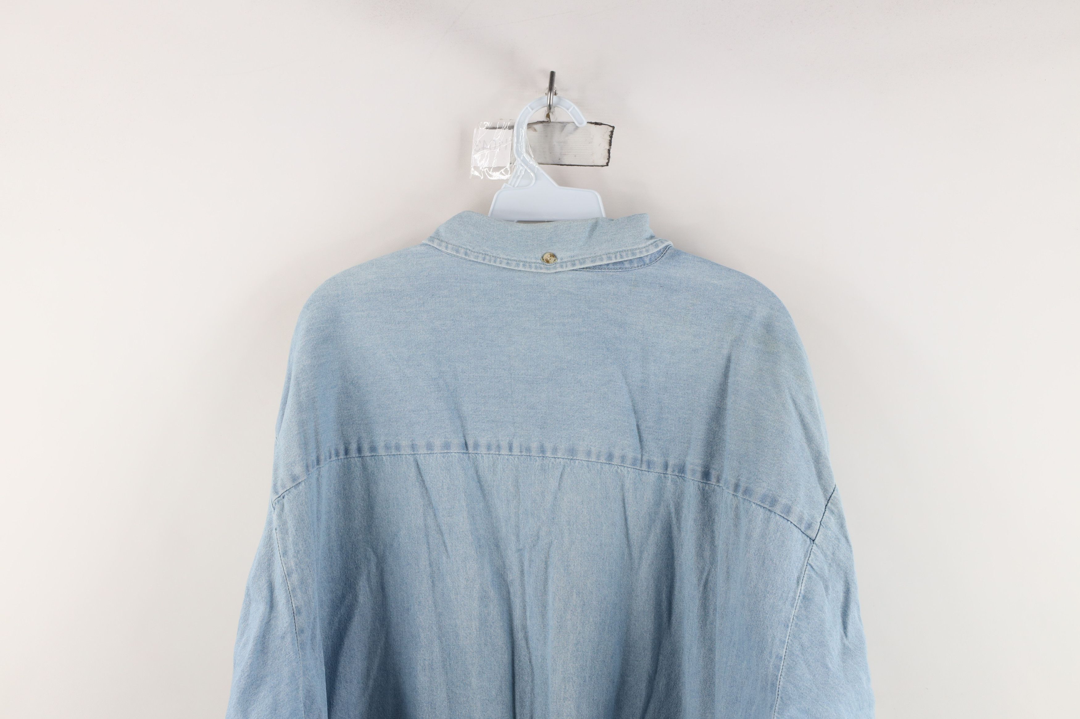 Vintage Vintage 90s Streetwear Equestrian Denim Button Down Shirt Size US XXL / EU 58 / 5 - 13 Thumbnail
