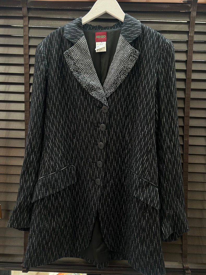Kenzo Kenzo Vintage palace black and white suit jacket Size XS / US 0-2 / IT 36-38 - 1 Thumbnail