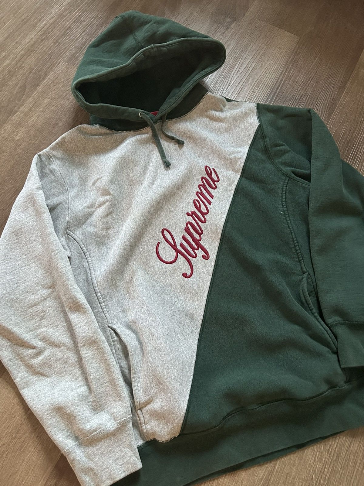 Supreme Supreme Split Hoodie Grey/Green F/W 2012 Large Size US L / EU 52-54 / 3 - 2 Thumbnail