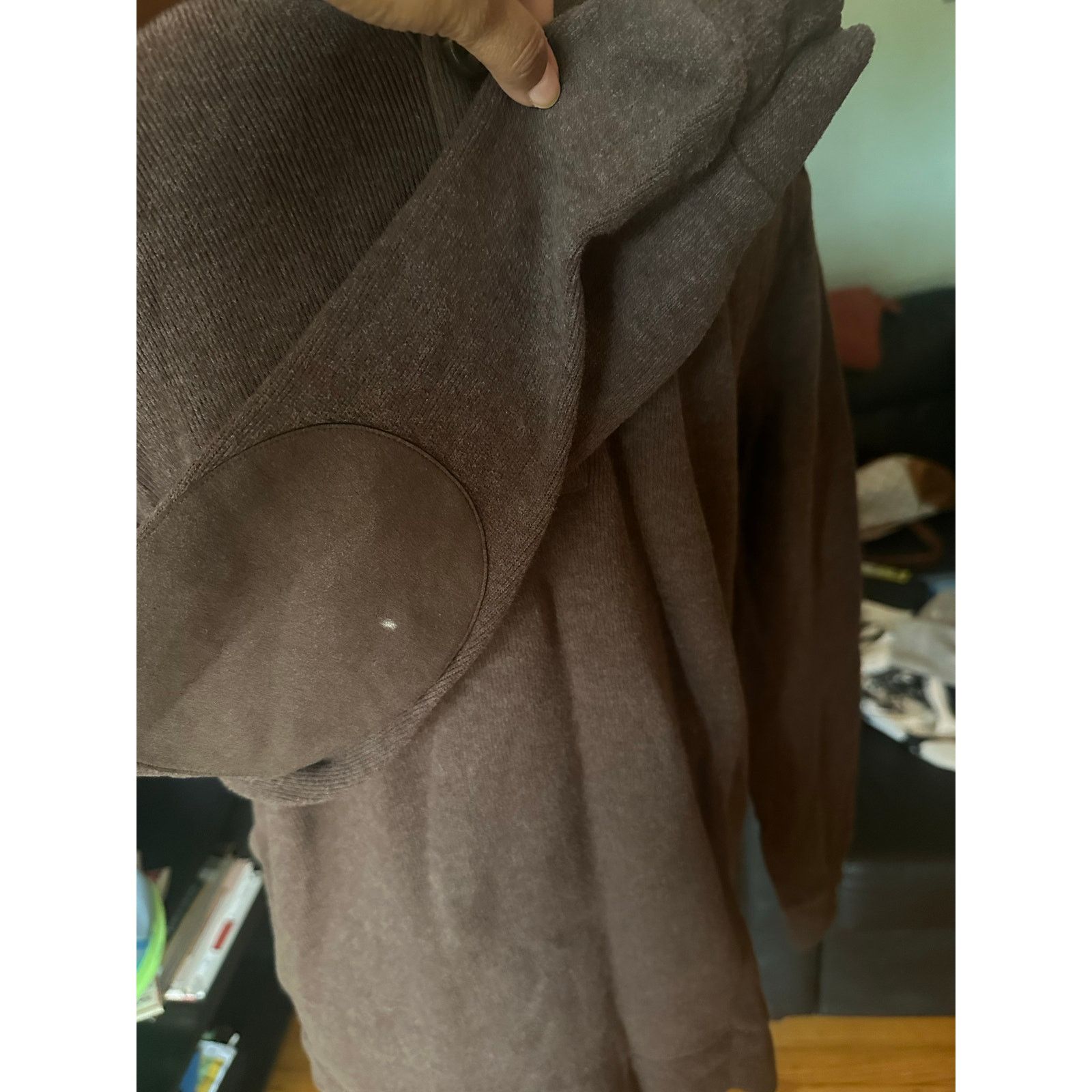 Cremieux Cremieux Classic Knit Sweater w/ Suede Elbow Patches – Brown Size US S / EU 44-46 / 1 - 4 Thumbnail