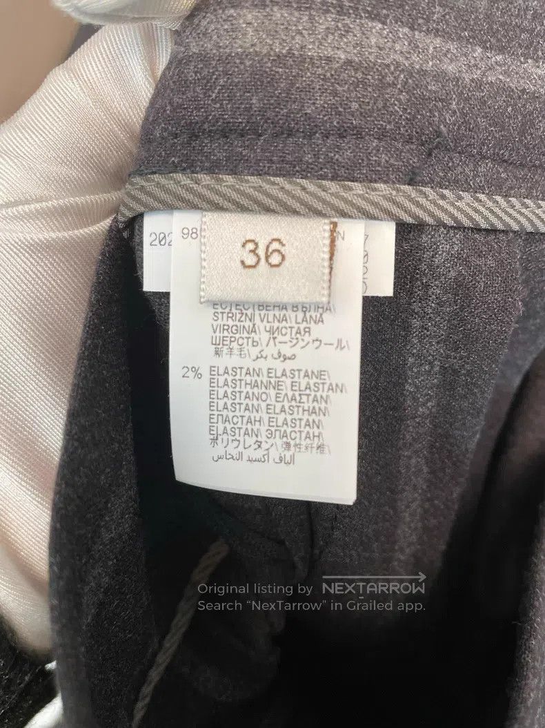 Brunello Cucinelli Brunello Cucinelli Black Gray New Wool Striped Wide Leg Pa Size 24" / US 00 / IT 34 - 8 Thumbnail