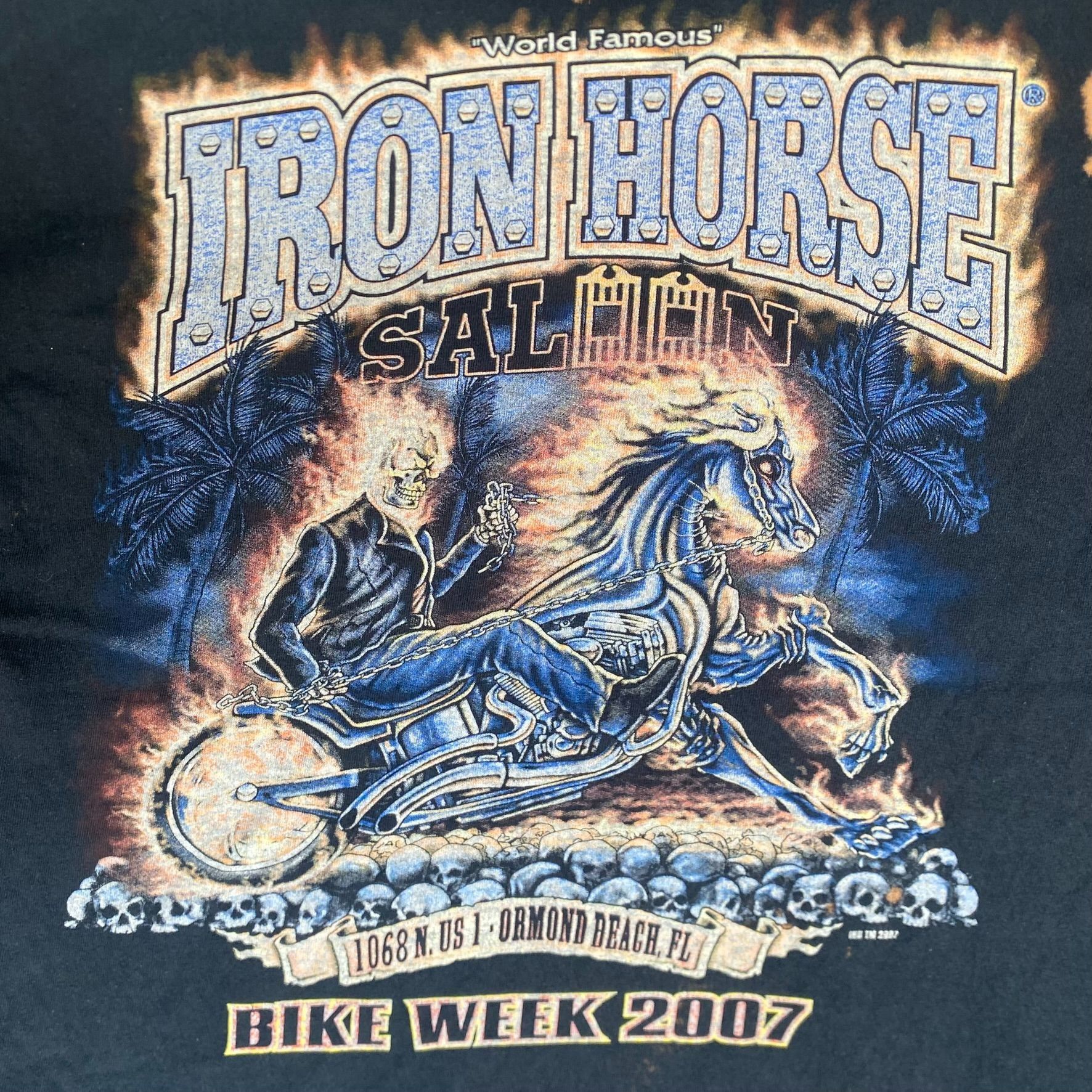 Vintage Vintage Y2K Iron Horse Saloon Shirt Biker Motorcycle Tee Size US L / EU 52-54 / 3 - 3 Thumbnail