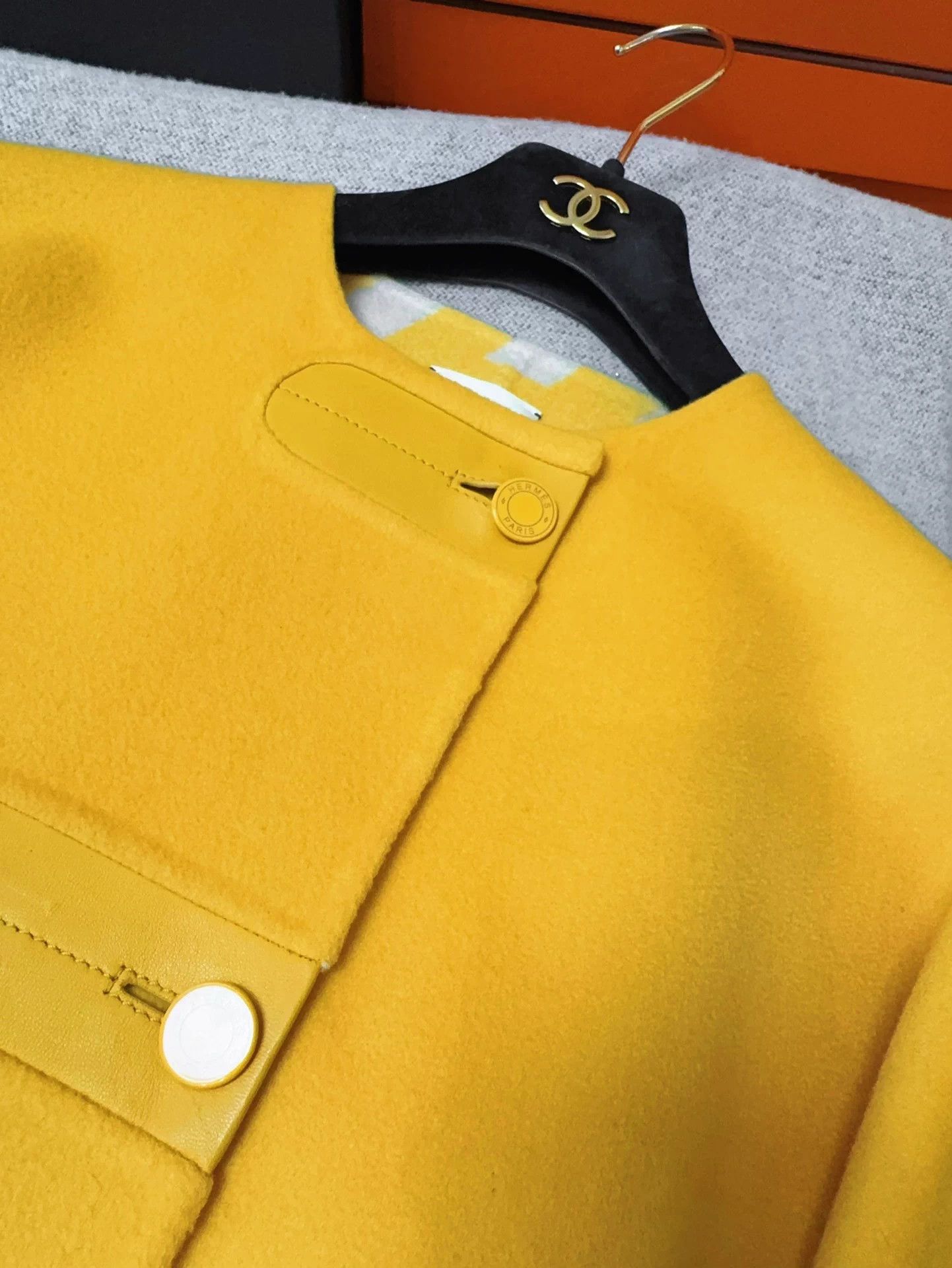 Hermes Hermes Yellow Long Cashmere Coat 36 99 New Size XS / US 0-2 / IT 36-38 - 4 Thumbnail