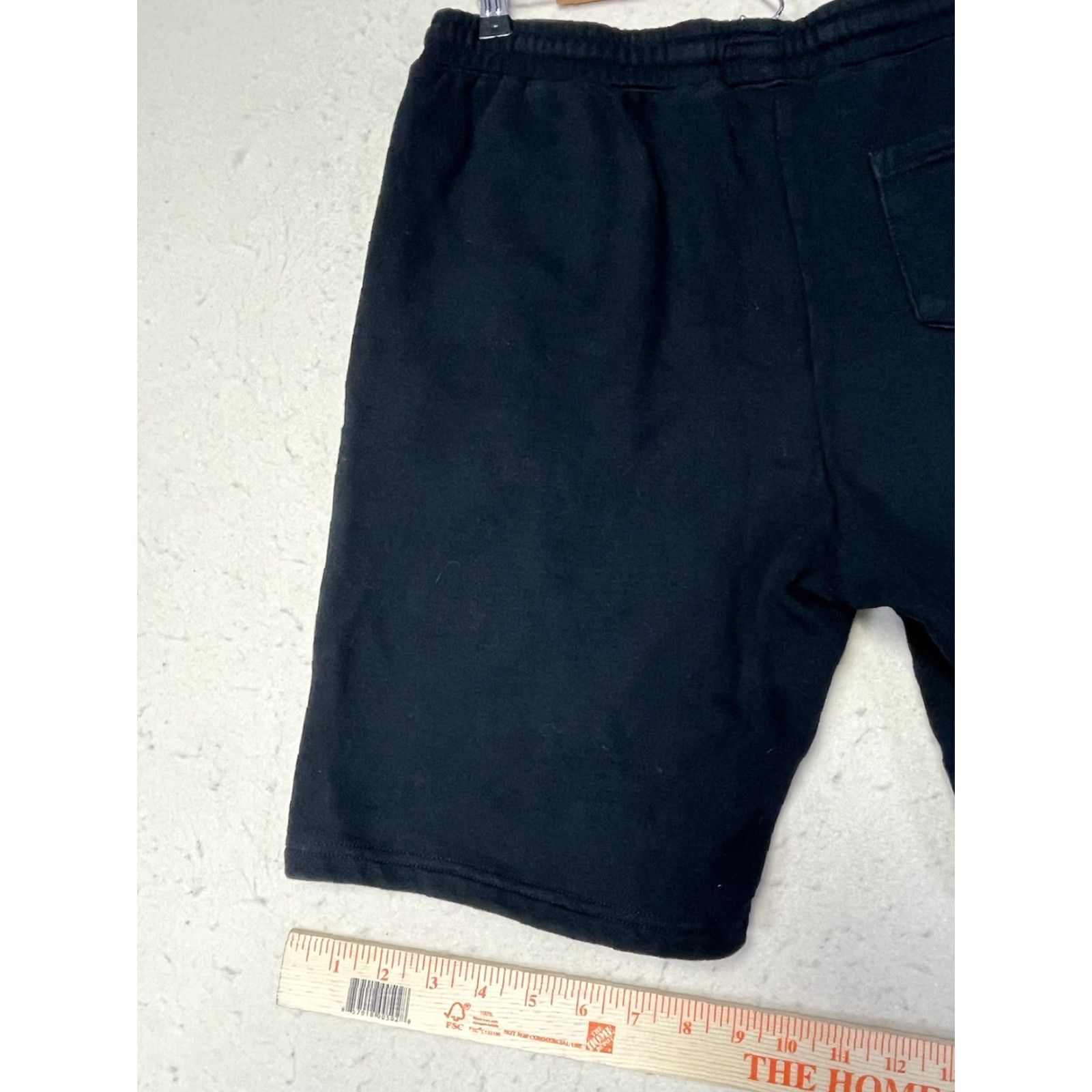 Vintage Riot Society Men's Fleece Shorts Black Medium Embroidered Logo Drawstring Pockets Casual Sweat Shorts Size US 31 - 7 Thumbnail