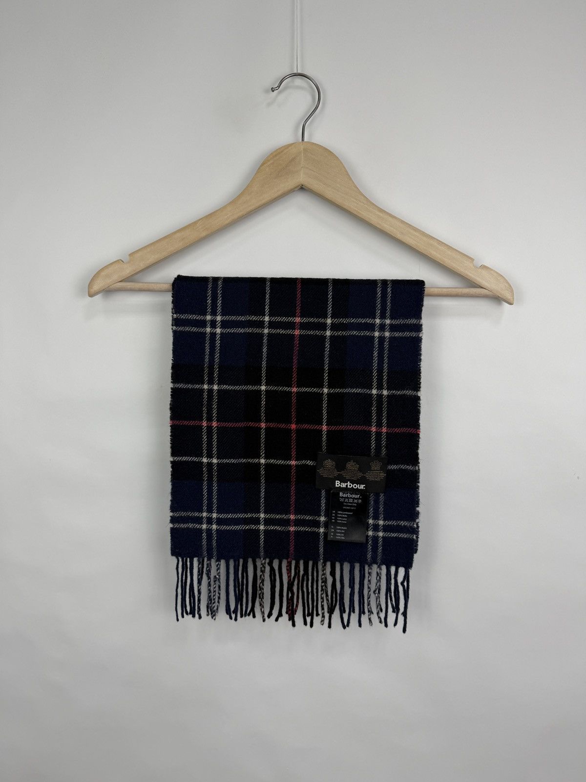Barbour 🏴󠁧󠁢󠁥󠁮󠁧󠁿 Vintage Barbour Scarf Wool Rare Retro Hype Y2K Size ONE SIZE - 2 Thumbnail