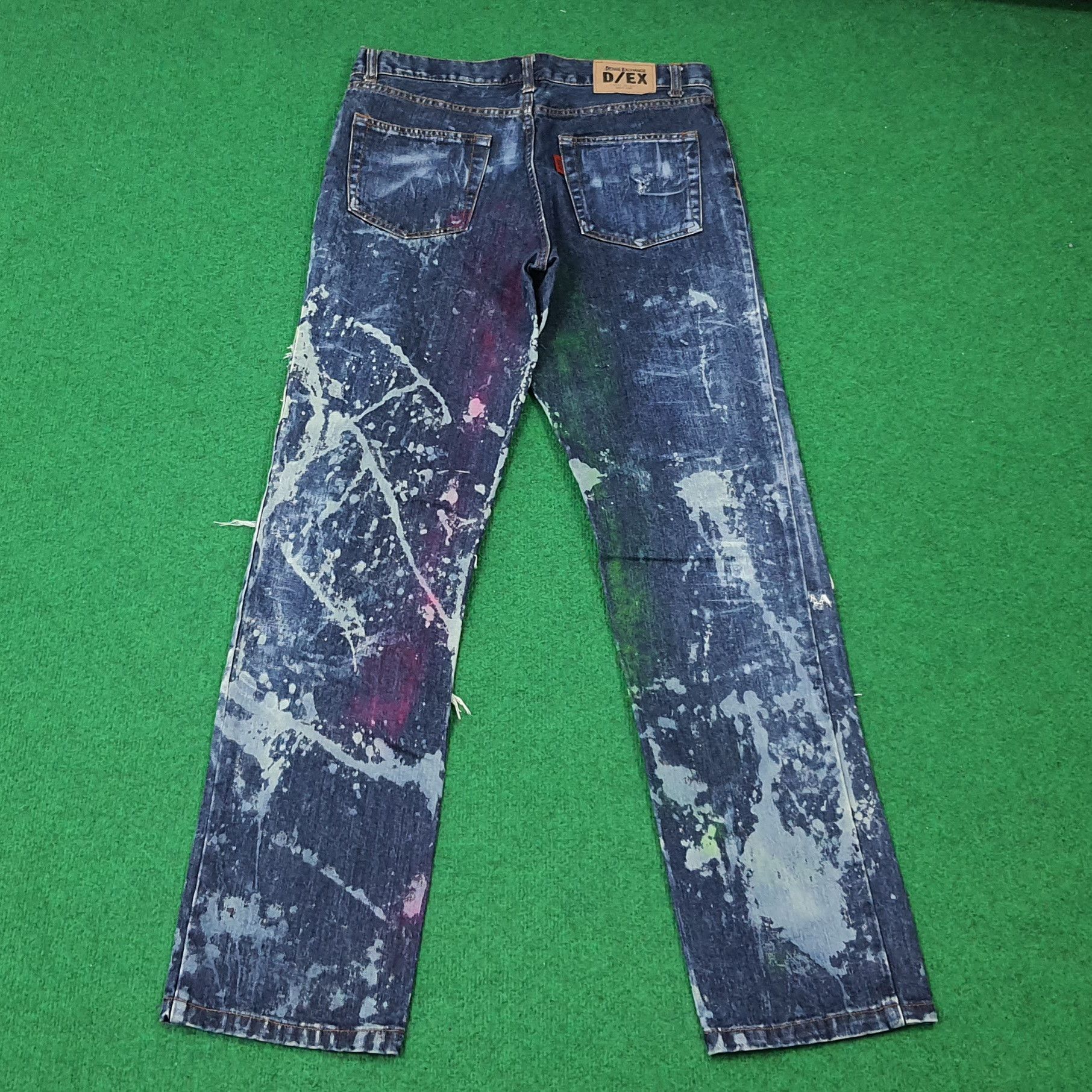 Vintage Vintage D/EX Denim Exchange Distressed Paint Jeans C272N2 Size US 33 - 4 Thumbnail