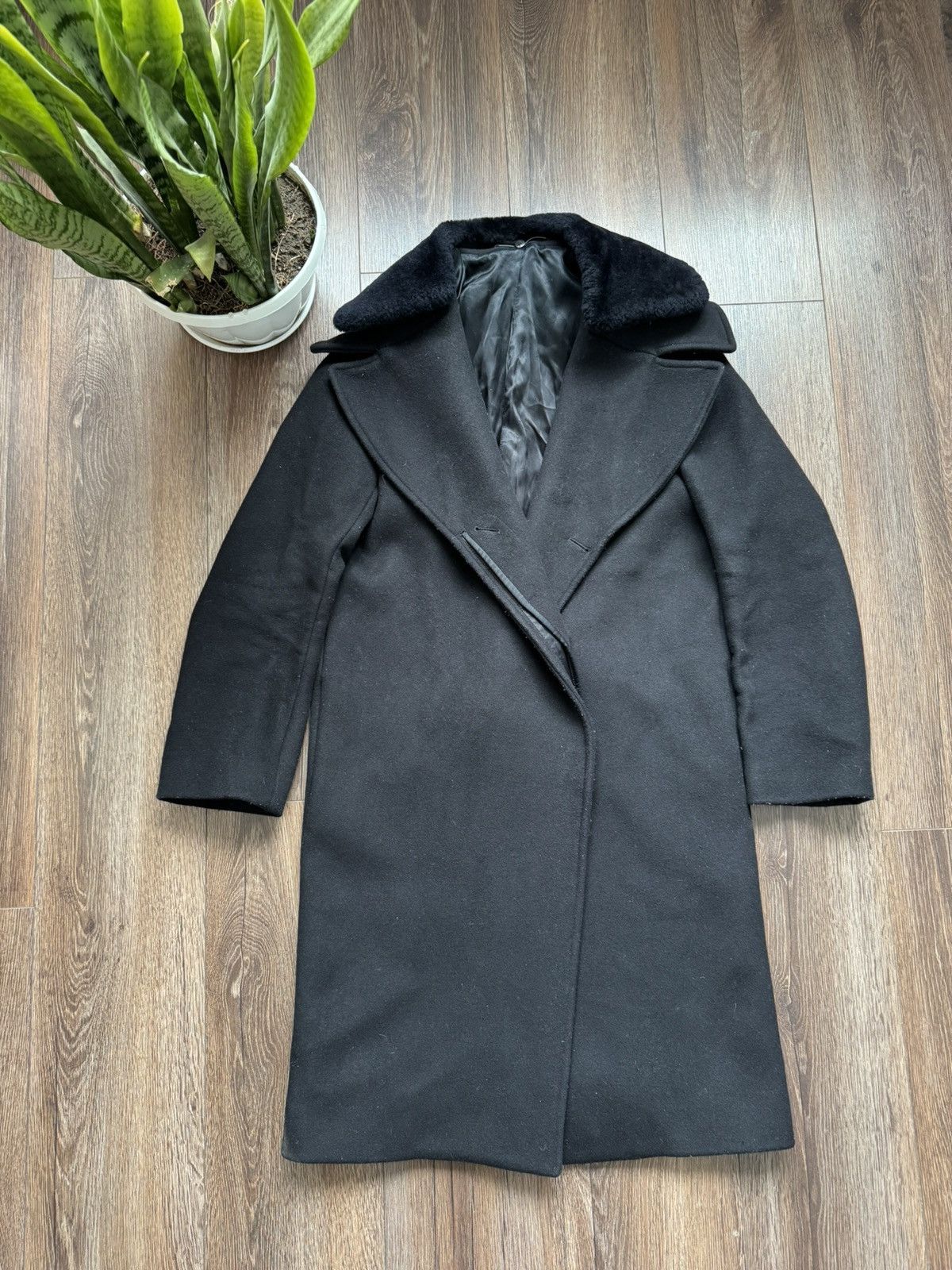 Acne Studios Acne Studios Women’s S avant garde black wool fur coat Size S / US 4 / IT 40 - 1 Thumbnail