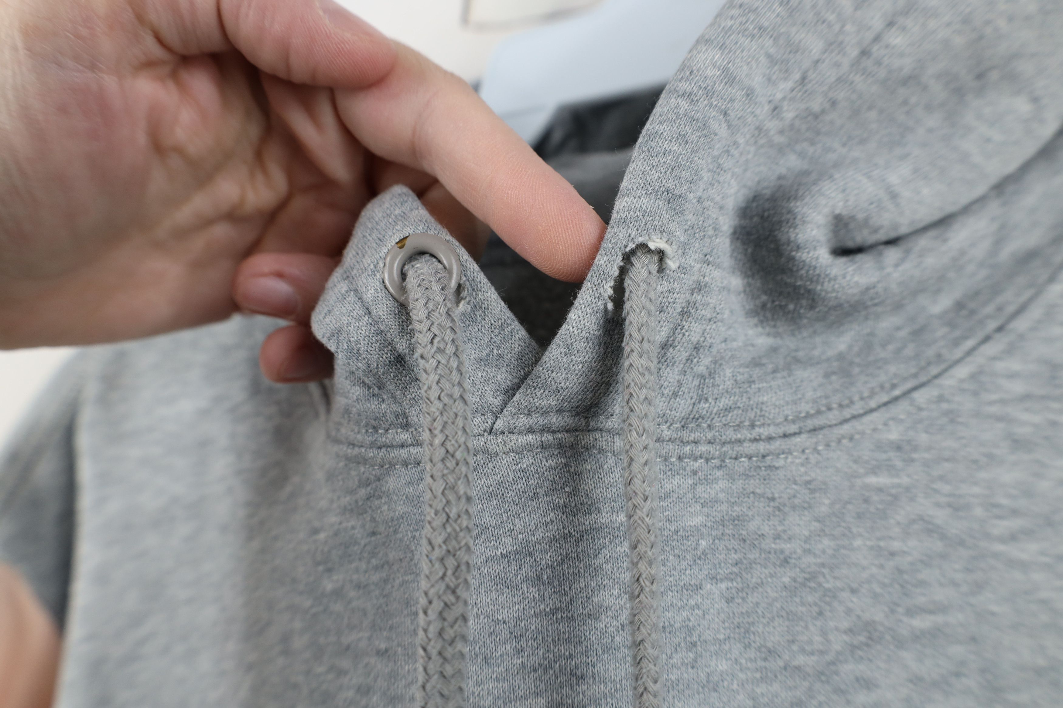 Nike Vintage Y2K Nike Stitch Script Spell Out Cropped Hoodie Gray Size L / US 10 / IT 46 - 8 Thumbnail