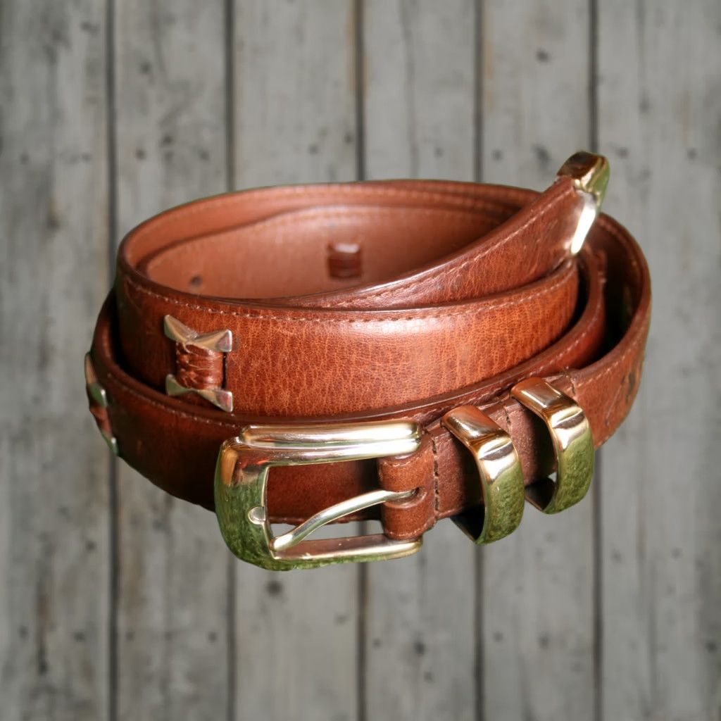 PGA Tour Danbury Accessories Belt Brown Leather Men's Sz. 42 Golf 1.25 in