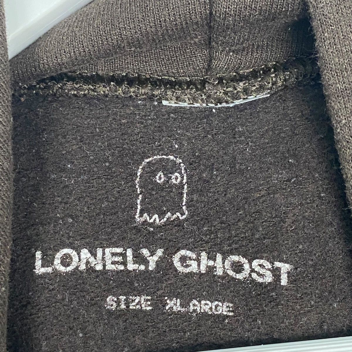 Vintage Vintage Lonely Ghost Hoodie Sweater Big Logo Printed Brown Size US XL / EU 56 / 4 - 7 Thumbnail