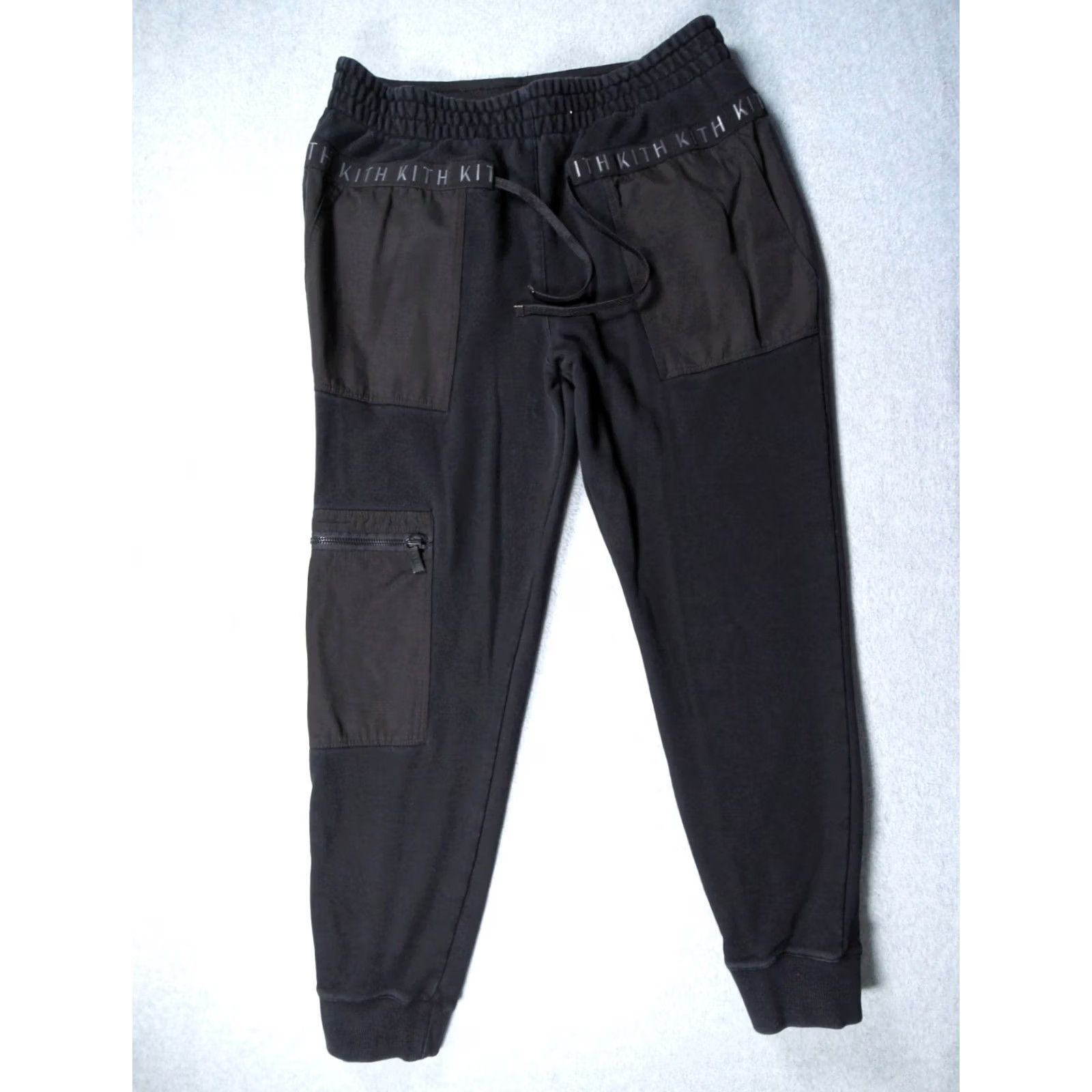 Kith Kith Pants Mens Large Black Jogger Sweatpants Cargo Streetwear Designer RARE Size US 33 - 2 Thumbnail