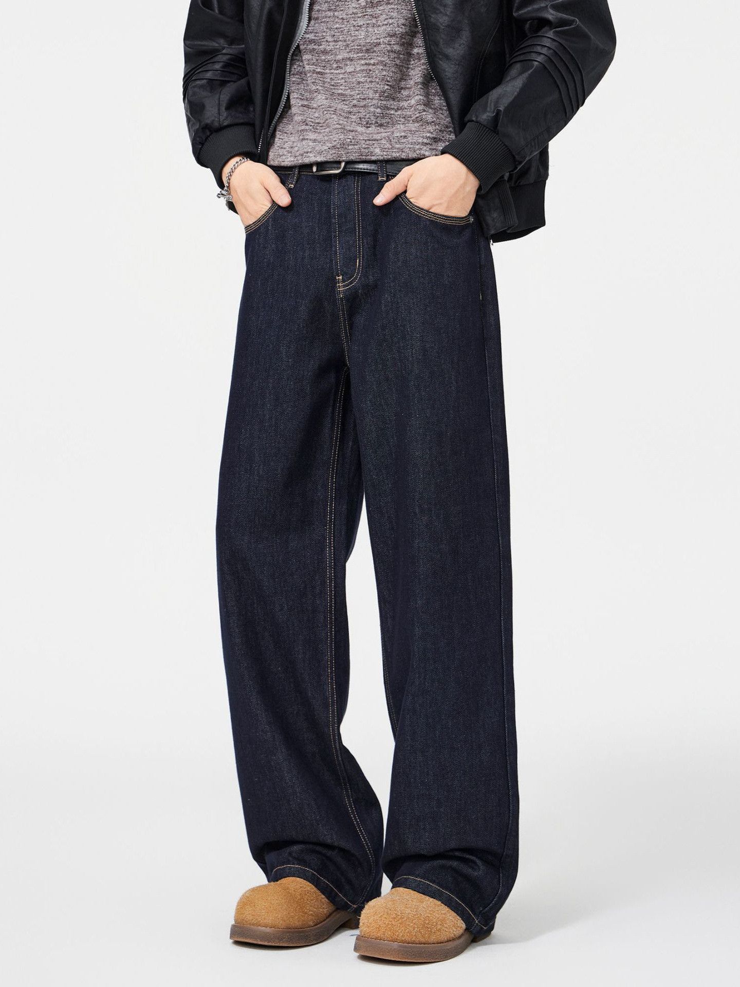 Japanese Brand Men's washed Cleanfit street Vibe straight leg jeans Size US 32 / EU 48 - 3 Thumbnail