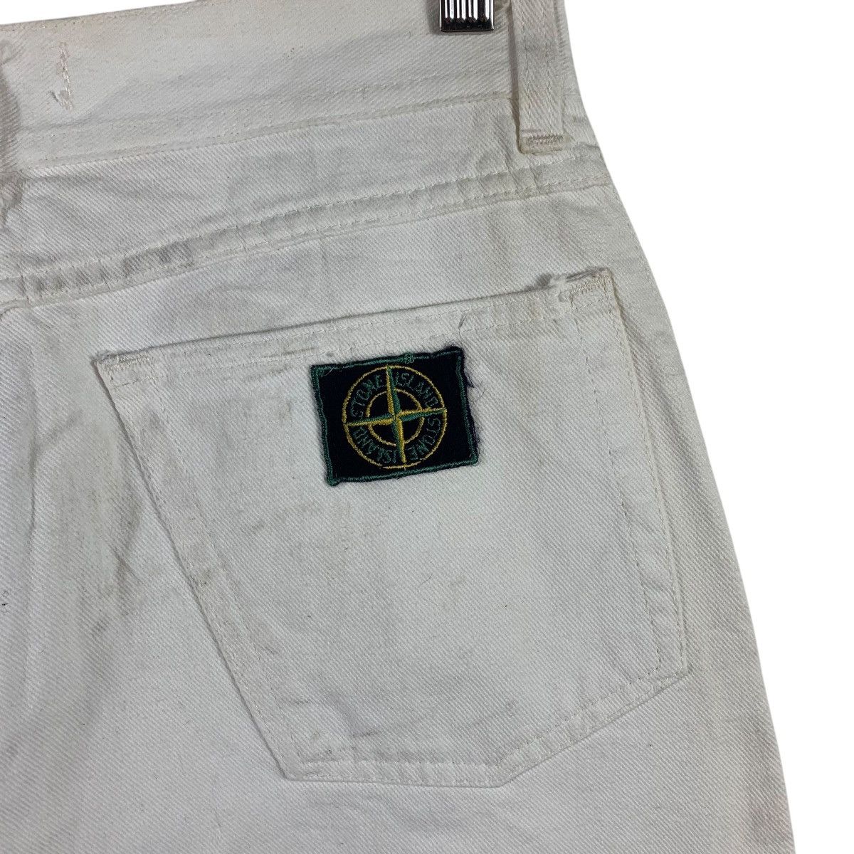 Stone Island × Vintage Vintage STONE ISLAND patches white jeans Size 27" / US 4 / IT 40 - 16 Thumbnail